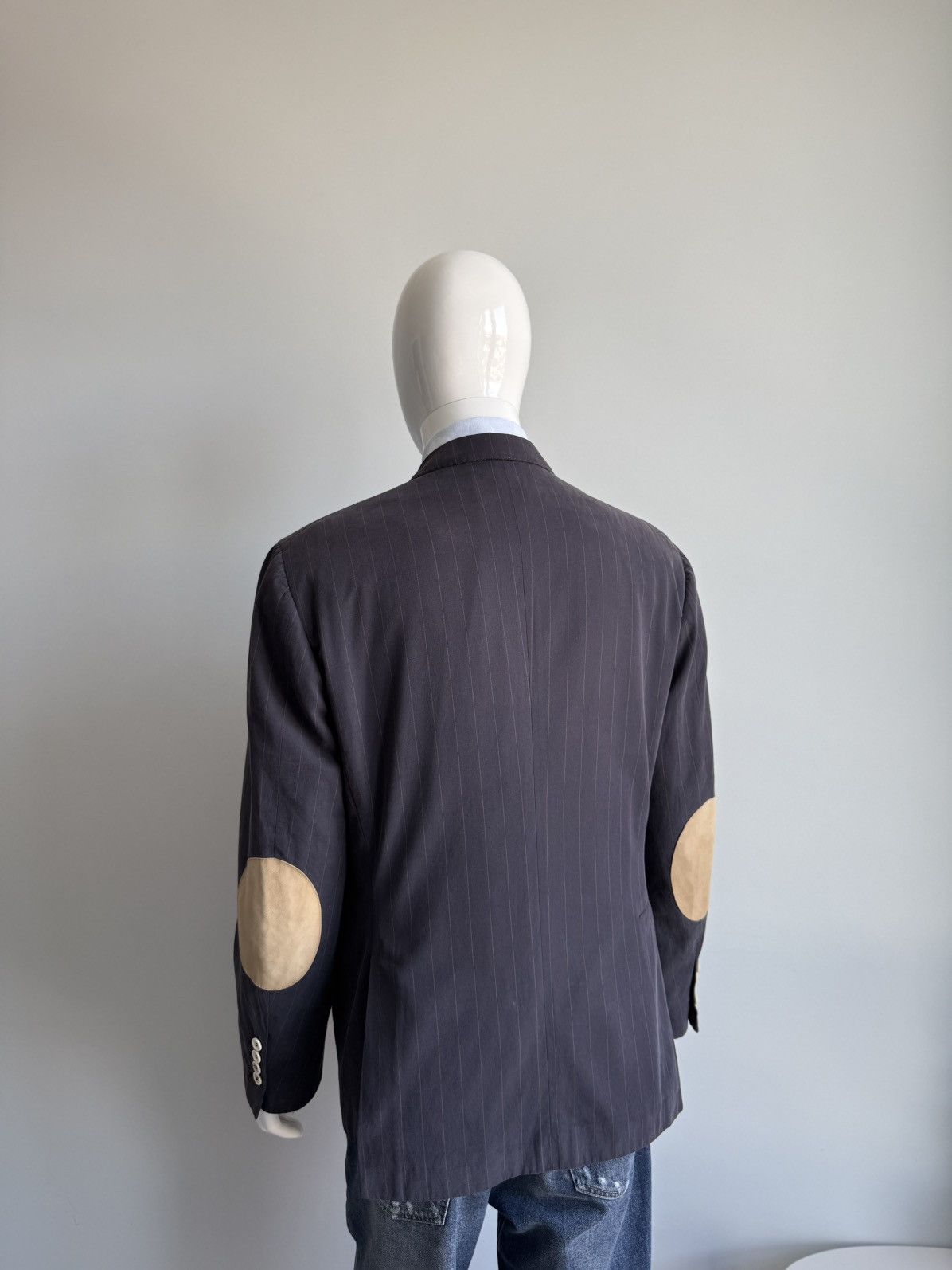 Brunello Cucinelli Brunello Cucinelli Pinstripe Cotton Cashmere Blazer Size 44R - 6 Thumbnail