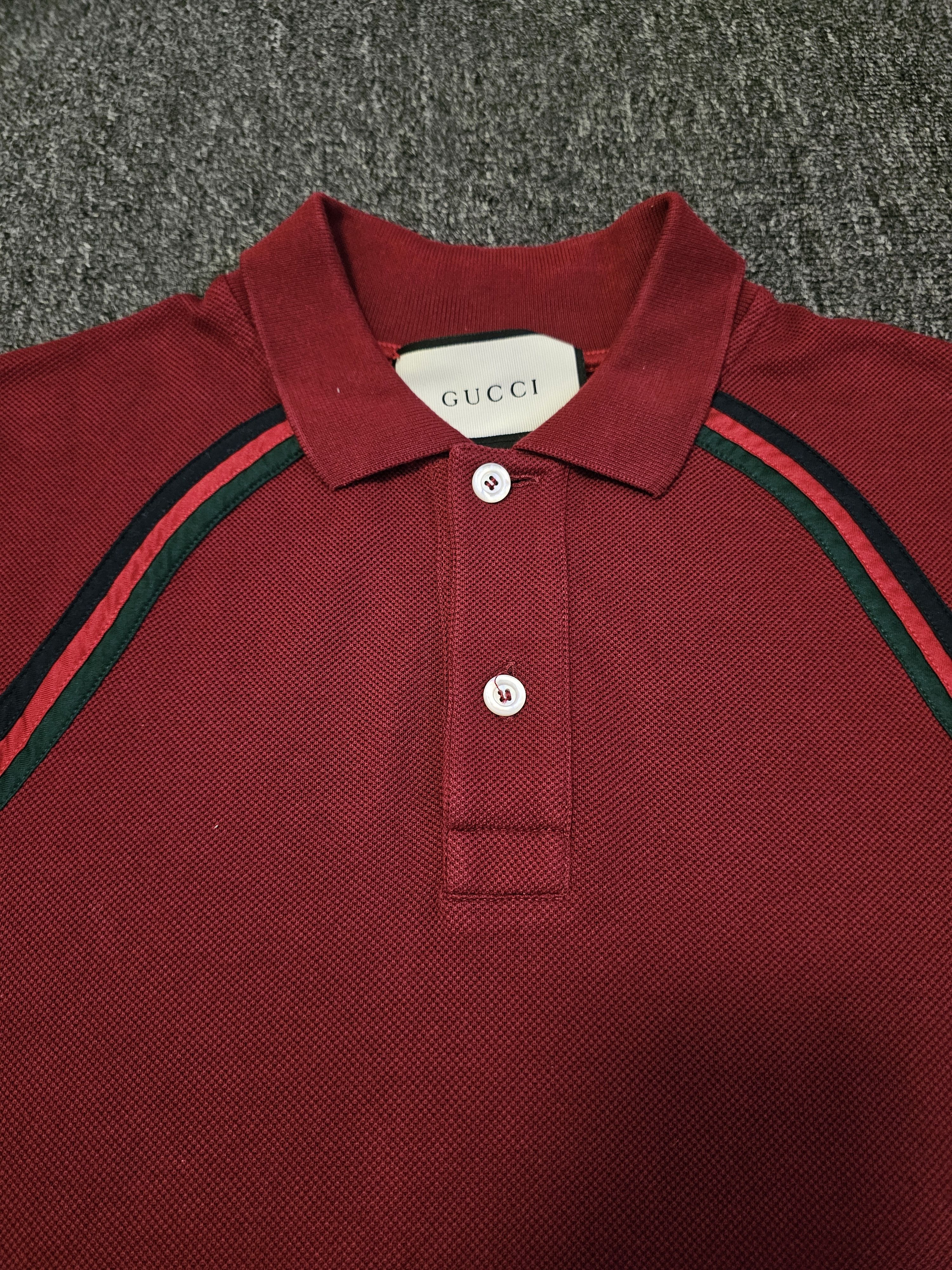 Gucci Gucci Men's Red Polo Shirt Size M Size US M / EU 48-50 / 2 - 2 Thumbnail