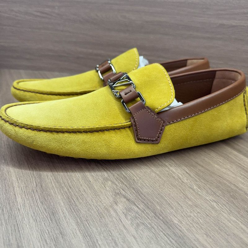Louis Vuitton Louis Vuitton Yellow Suede Moccasins for Men 0089 Size US 8 / EU 41 - 1 Thumbnail
