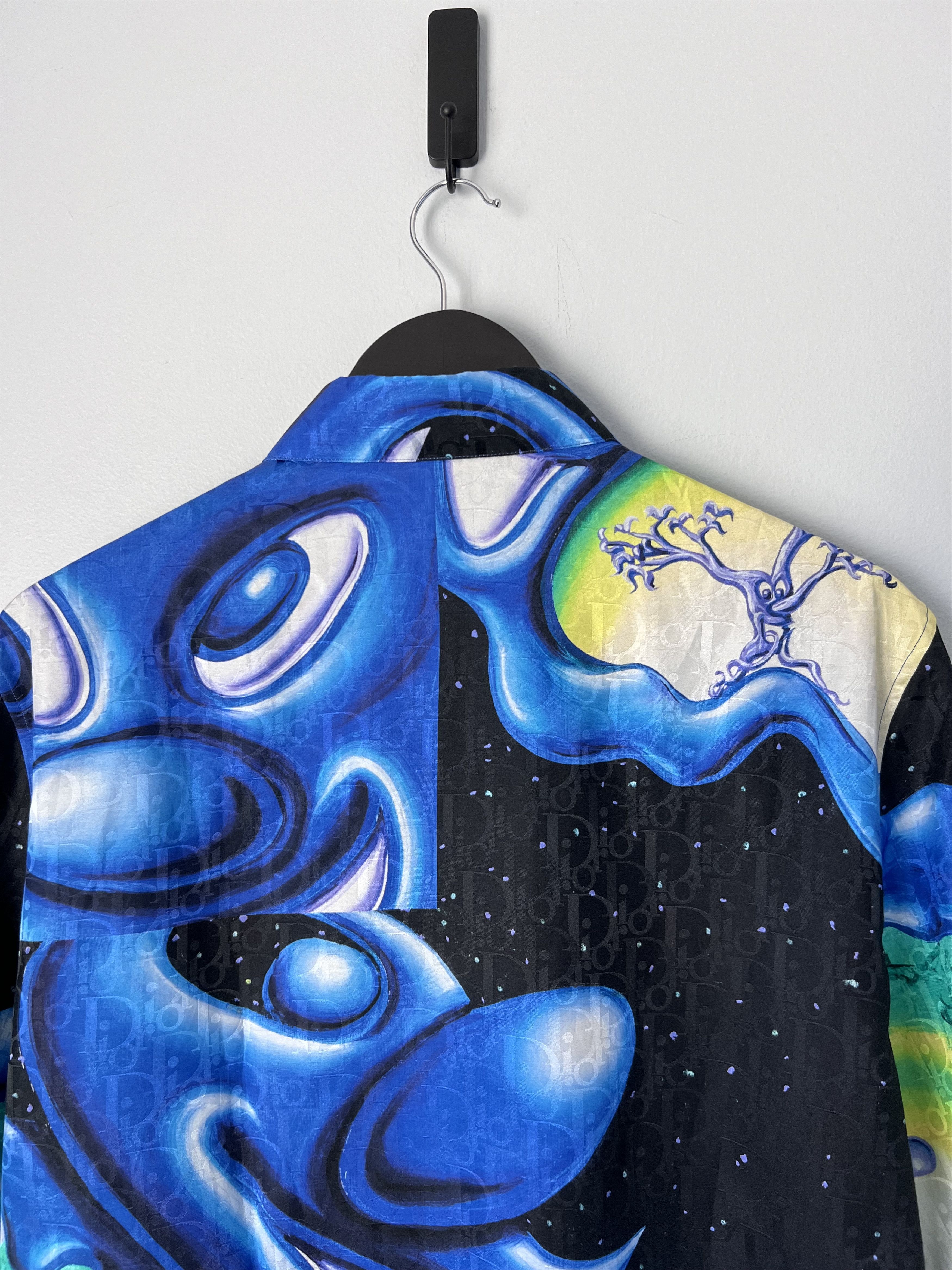 Dior Dior Kenny Scharf Oblique Logo Silk Shirt Size US M / EU 48-50 / 2 - 7 Thumbnail