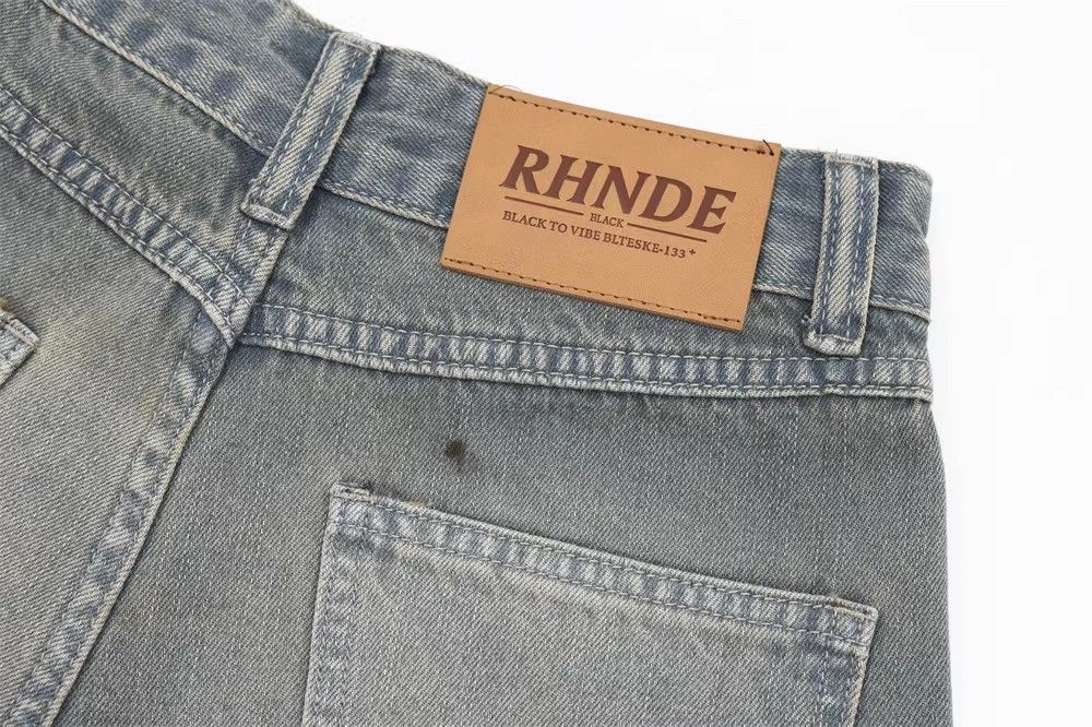 Japanese Brand × Jean Distressed washed straight leg loose casual denim shorts Size US 32 / EU 48 - 6 Thumbnail