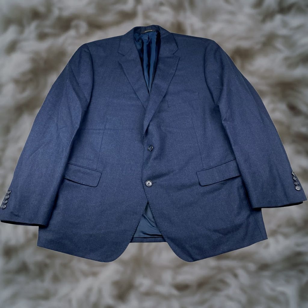 Paul Stuart Paul Stuart Blazer Navy Blue 2-Button 48R Wool Super 130's Men’s Jacket Coat Single-Breasted Notch Lapel Vintage: No Size 48R - 1 Thumbnail