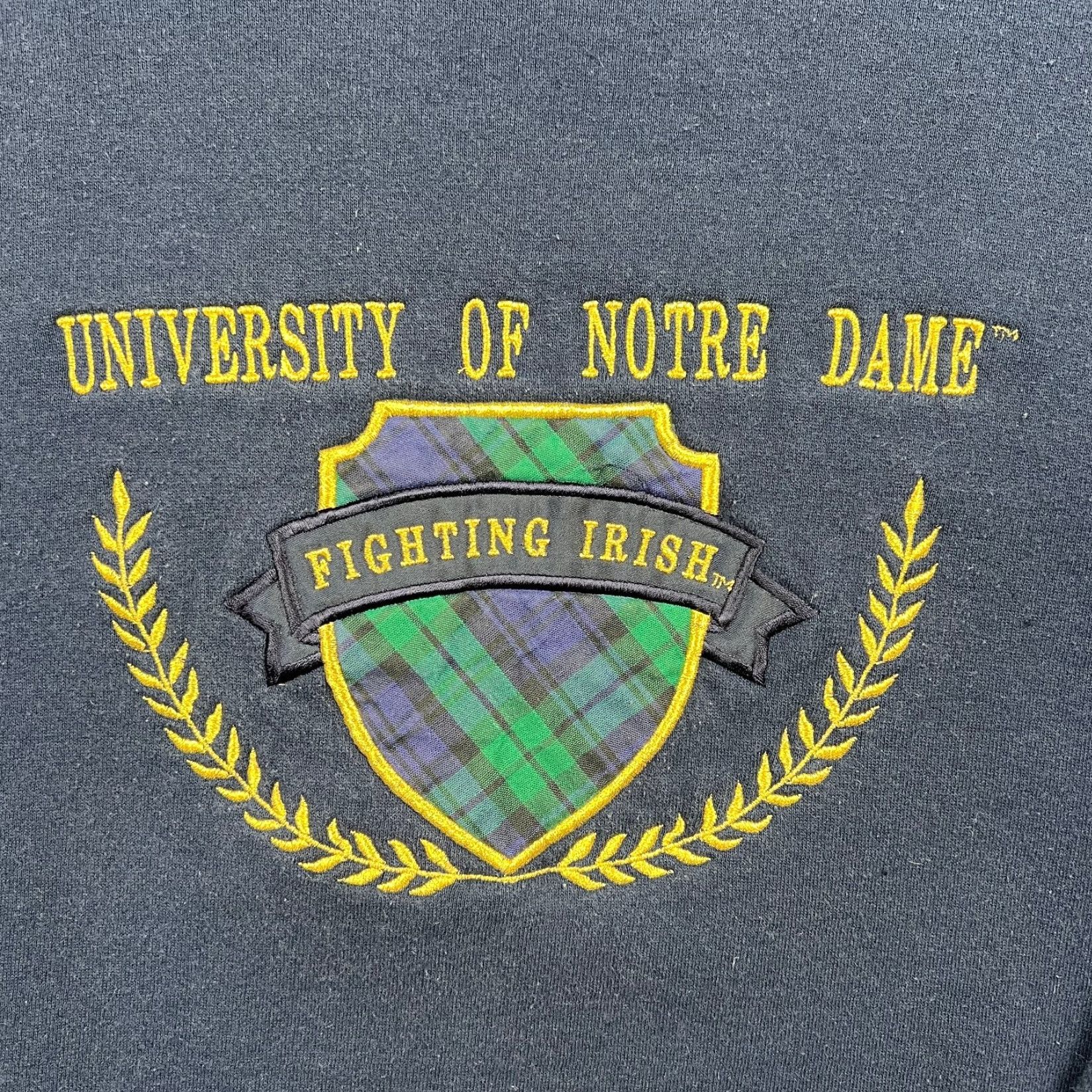 Vintage VTG Notre Dame Fighting Irish Embroidered Crewneck Sweatshirt Men XL Size US XL / EU 56 / 4 - 2 Thumbnail