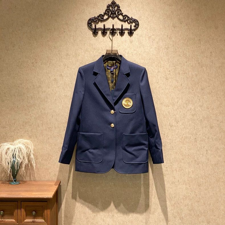 Louis Vuitton Louis Vuitton Midnight blue embroidered logo blazer jacket Size US XS / EU 42 / 0 - 1 Thumbnail