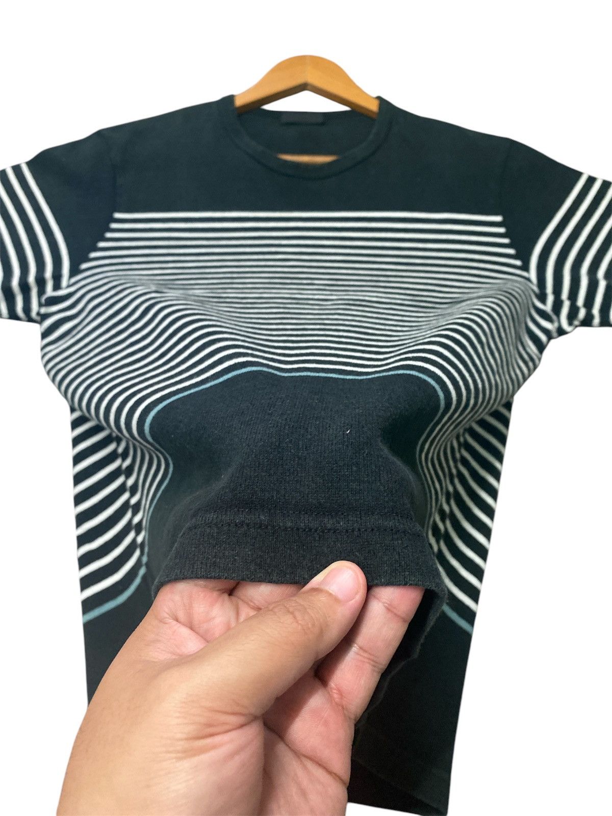 Japanese Brand × Undercover ‼️RARE‼️2010 UNDERCOVER “ LESS BUT BETTER” STRIPED SHIRT TEE🔥 Size US M / EU 48-50 / 2 - 7 Thumbnail