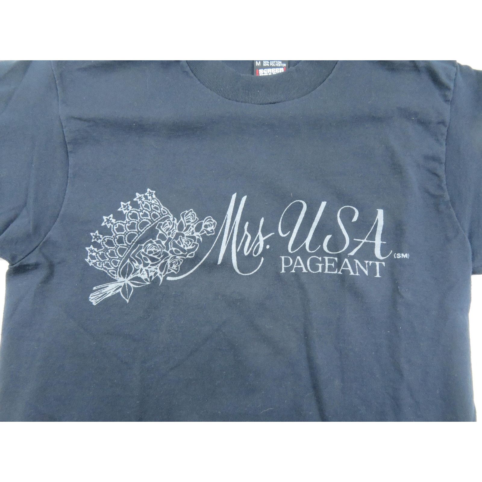 Other Mrs USA Pageant Tiera Crown Black T-shirt Sz M 1990s Size US M / EU 48-50 / 2 - 2 Thumbnail