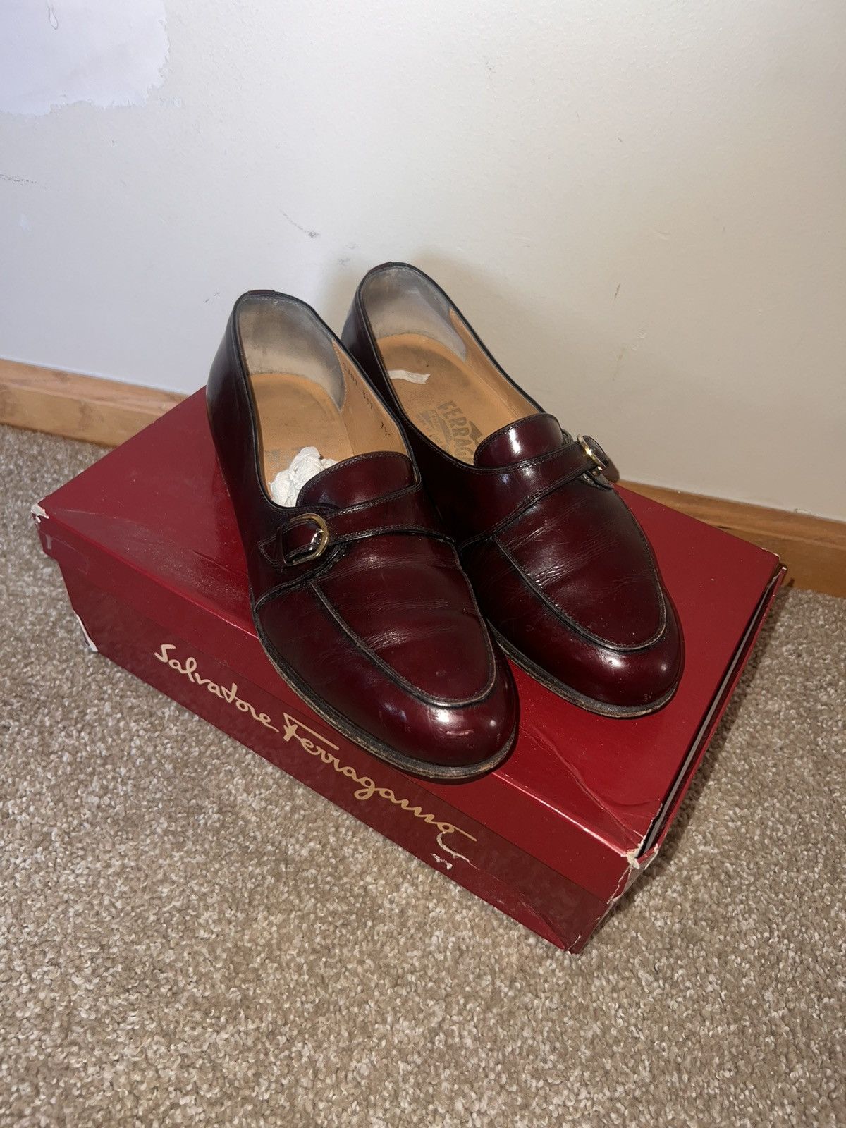 Salvatore Ferragamo Salvatore Ferragamo Bordeaux Size US 7.5 / EU 40-41 - 1 Thumbnail