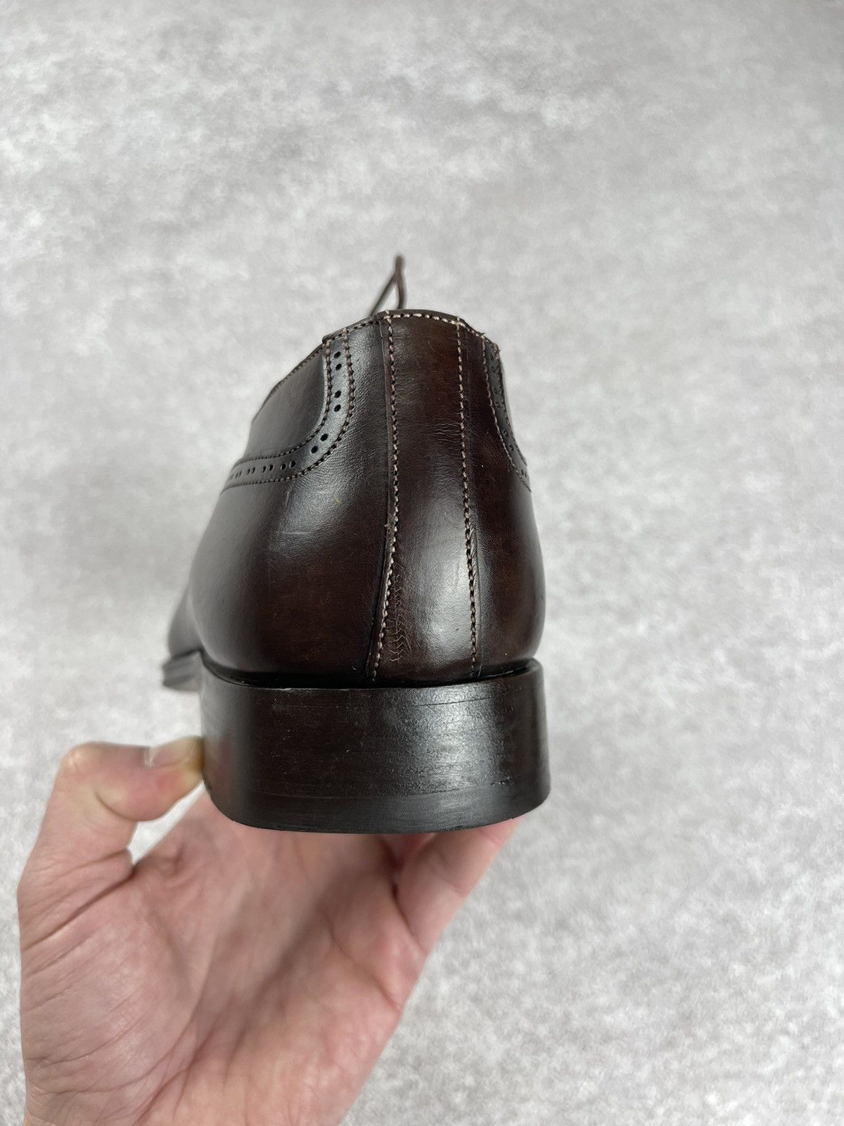 Santoni Santoni Brogue Brown Leather Men’s Shoes Size US 9.5 Size US 9.5 / EU 42-43 - 12 Thumbnail