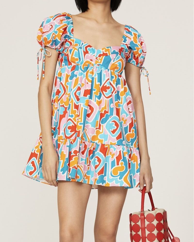 Amanda Uprichard Amanda Uprichard Sicily Mini Dress Retro Miami Geo Print M Size M / US 6-8 / IT 42-44 - 6 Thumbnail