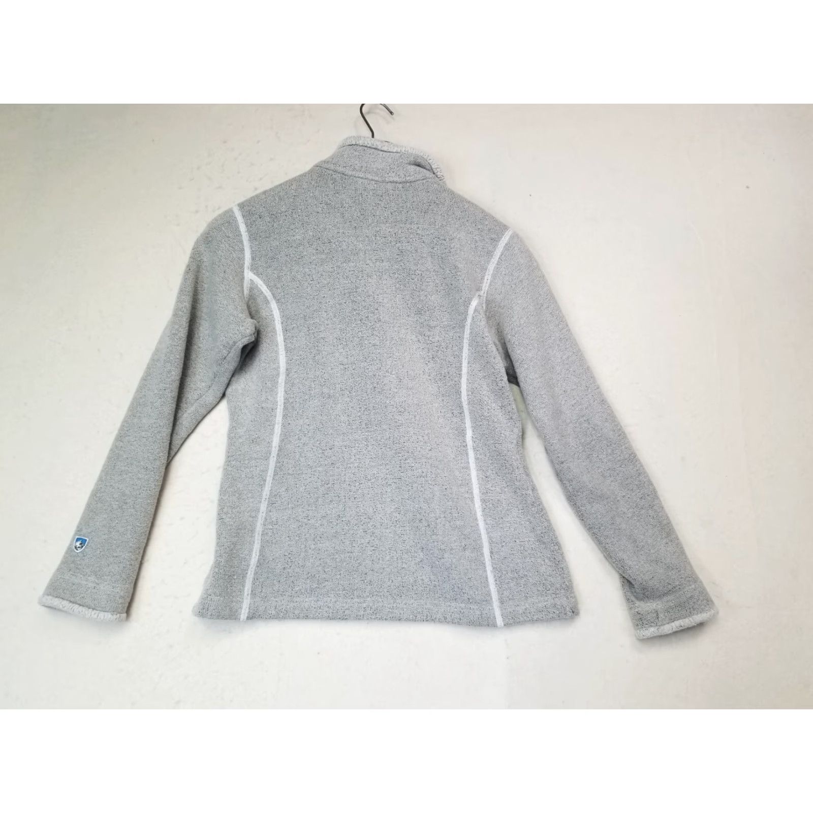 Vintage Kuhl Jacket Womens Medium Full Zip Fleece Gray Alpaca Fleece 1/4 Zip Sweatshirt Pullover Size M / US 6-8 / IT 42-44 - 2 Thumbnail