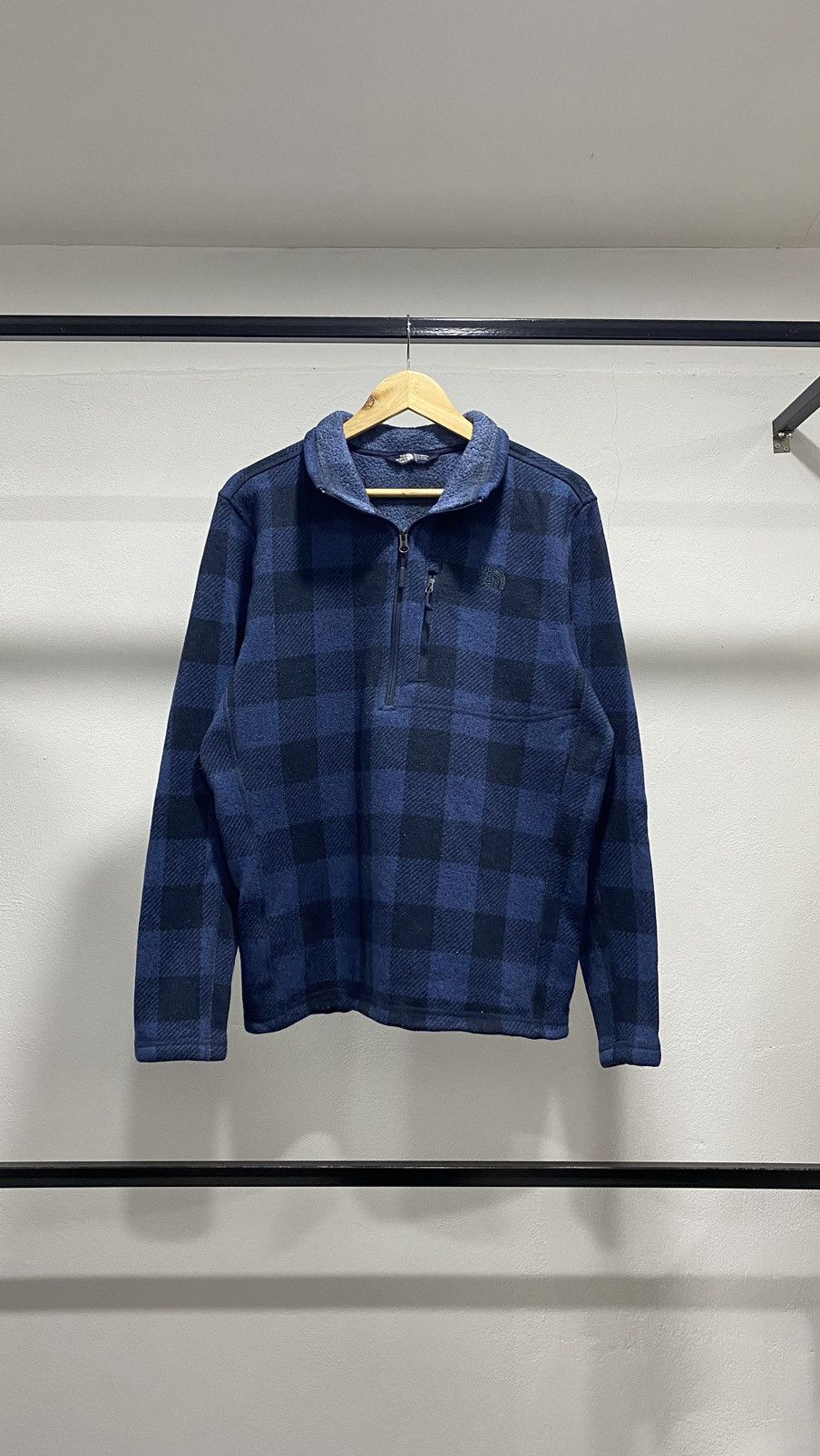 The North Face × Vintage The North Face Halfzipper Checkered Sweater Size US L / EU 52-54 / 3 - 2 Thumbnail