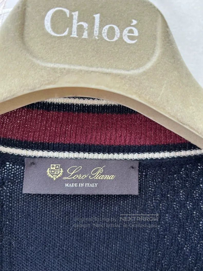 Loro Piana LORO PIANA Advanced Deep Blue Mid-Length Cashmere Knit Ope Size XS / US 0-2 / IT 36-38 - 4 Thumbnail