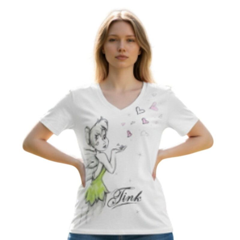Disney Disney Store Tinker Bell Blowing Hearts Kisses Graphic Tee Size XXL / US 16-18 / IT 52-54 - 1 Thumbnail