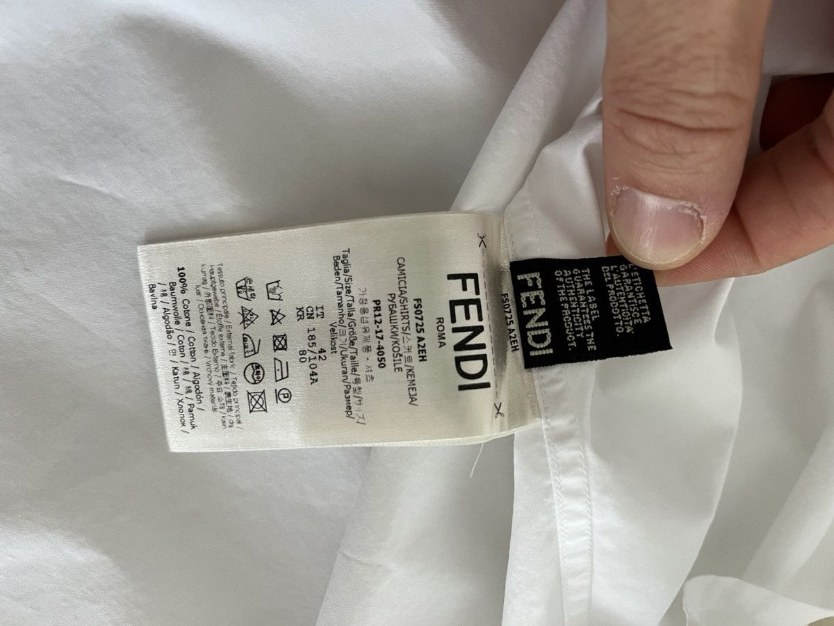 Fendi FENDI white boxy short sleeve shirt Size US L / EU 52-54 / 3 - 9 Thumbnail
