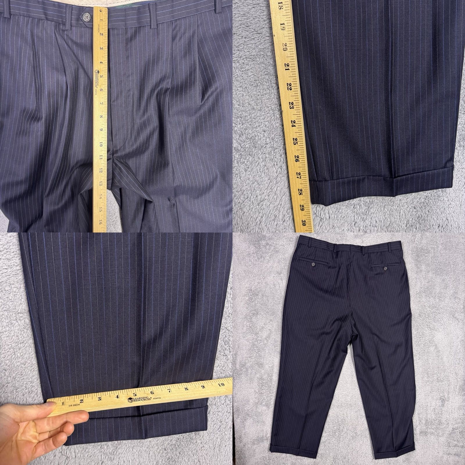 Ralph Lauren Ralph Lauren Mens Pinstripe Suit 46R 38x29 Set - Business Formal - 2 Piece Size 46R - 11 Thumbnail
