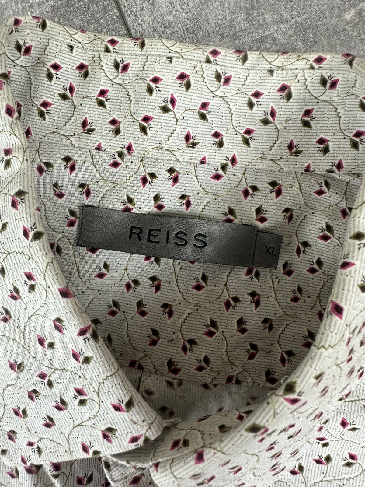 Reiss Reiss Mens Luxury Flower Print Shirt Button Up Size US XL / EU 56 / 4 - 5 Thumbnail
