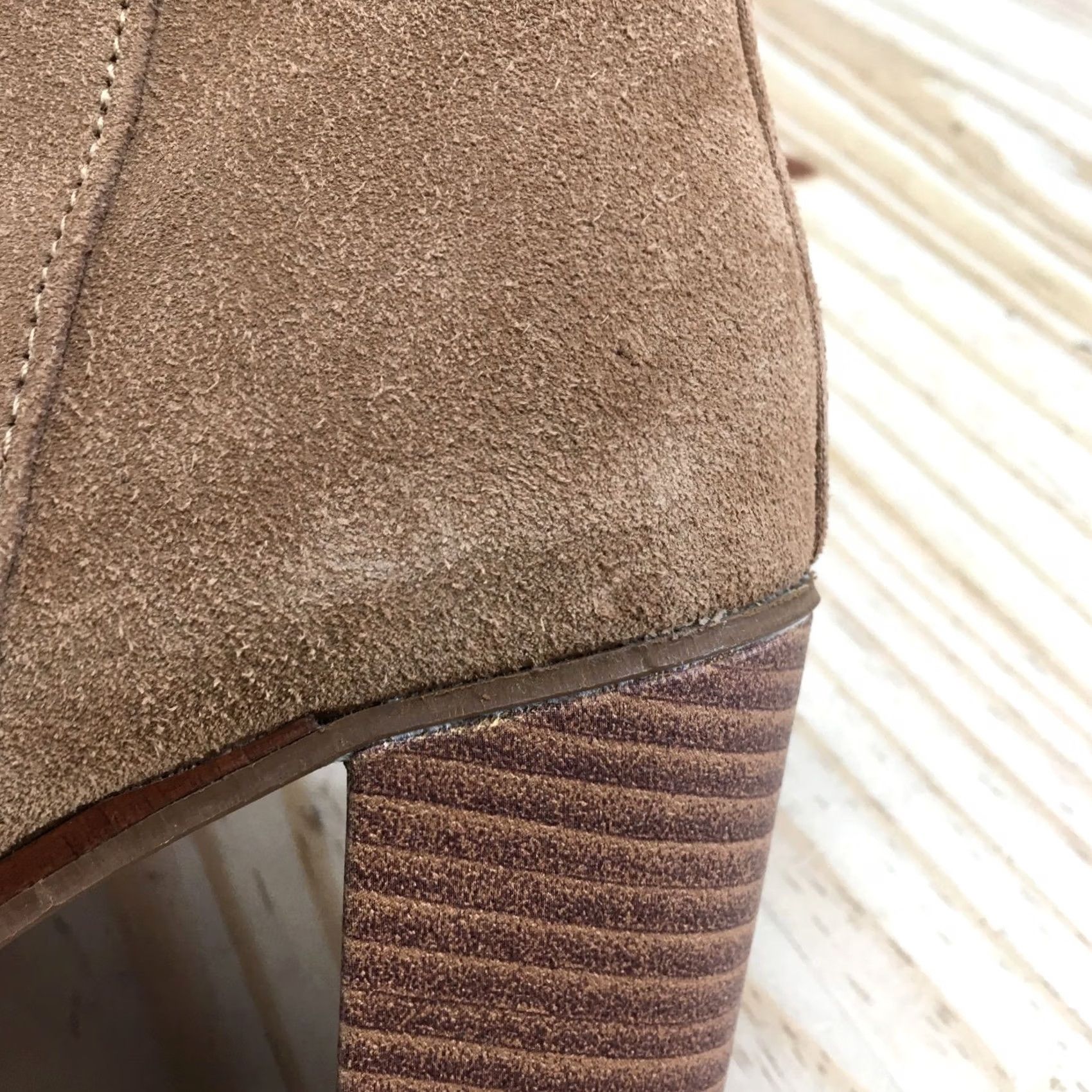 Toms TOMS Boots Womens 5 Lunata Ankle Bootie Tan Side Zip Casual Block Heel Comfort Breathable Suede All Season Solid Brown 10013036 Mens Womens Boys Girls Size US 5 / IT 35 - 7 Thumbnail
