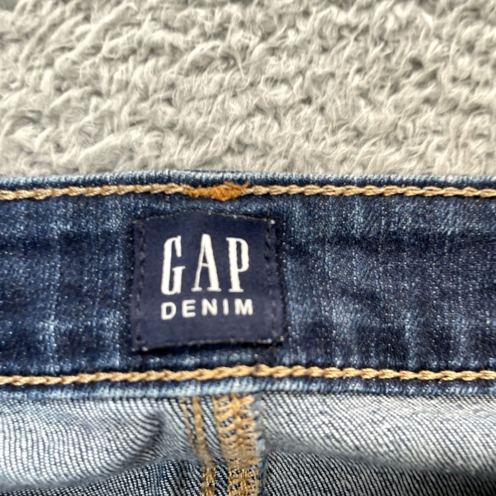 Gap Gap 1969 Jeans Womens 4 Petite Blue Straight Leg Denim Cotton Stretch 5-Pocket Womens Pants XS-XL Size 27" / US 4 / IT 40 - 3 Thumbnail