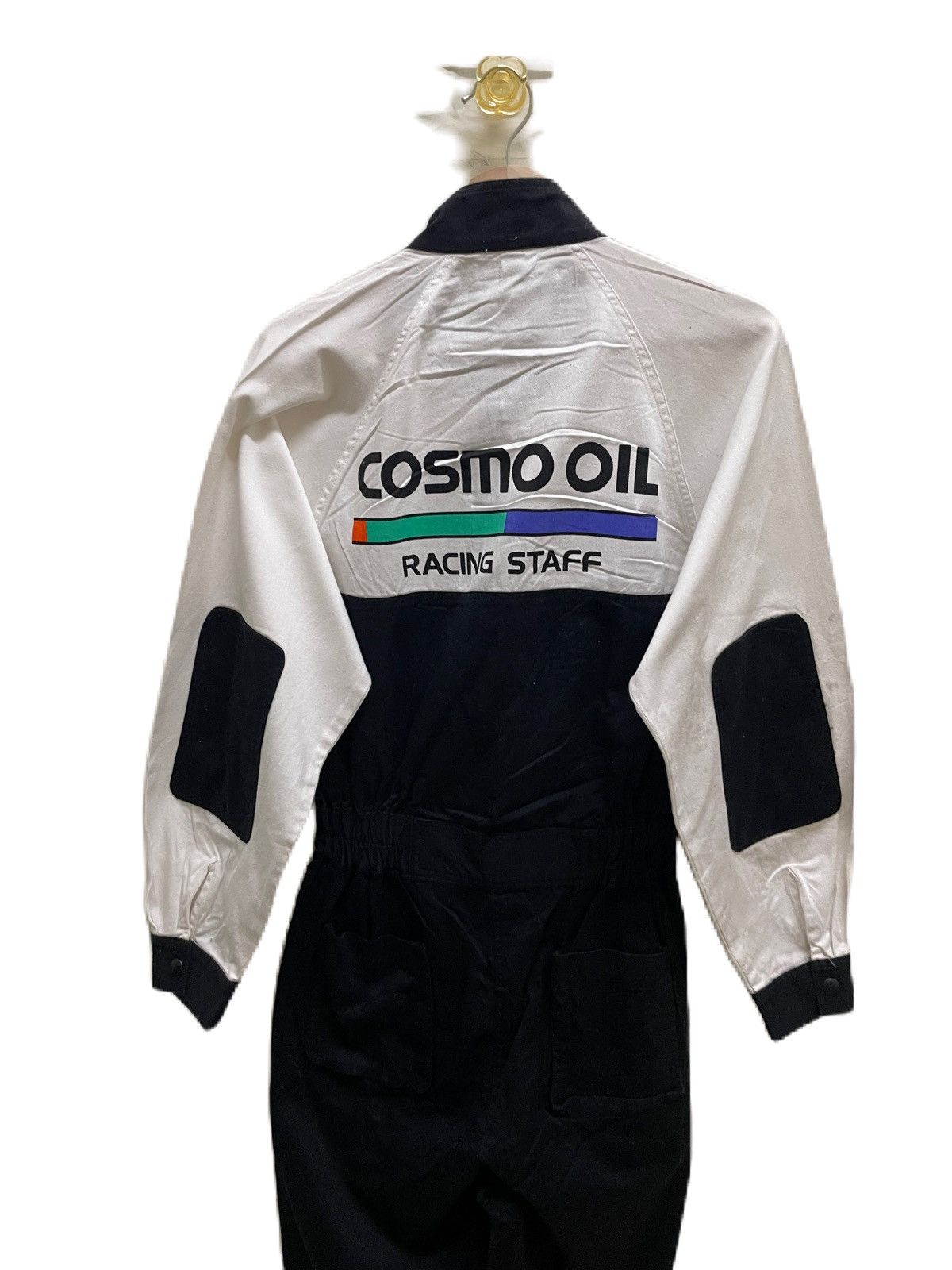 image of Sports Specialties Cosmo Oil Racing Staff Jumsuit Coverall in Black/White, Men's (Size 26)