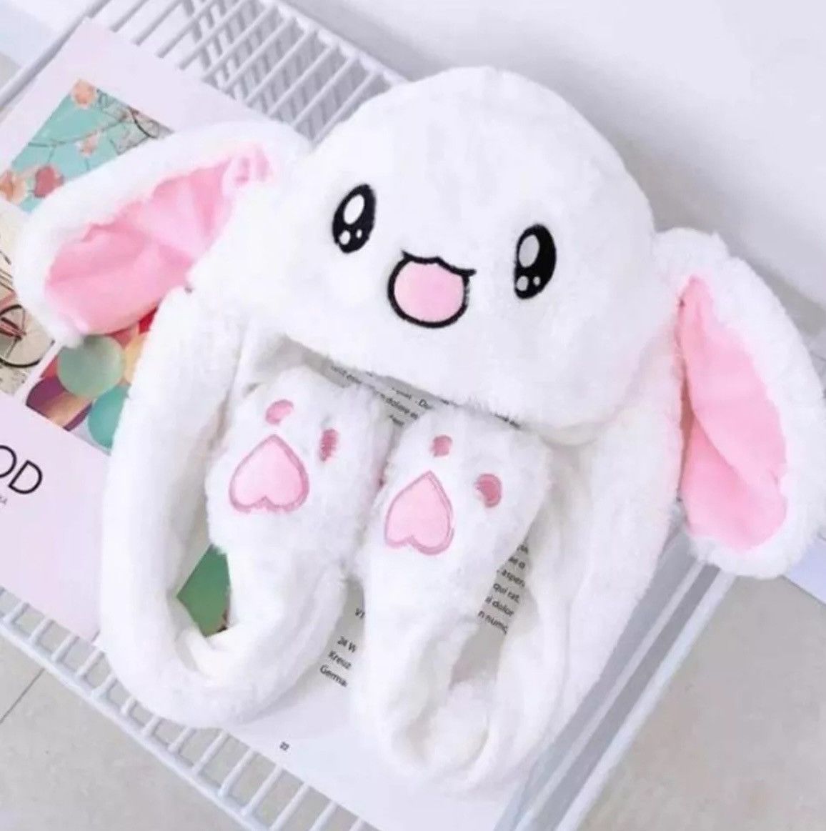 Other Funny Bunny Plush Hat w/Moving Ears Cute Gift 4 Women Girls Size ONE SIZE - 6 Thumbnail