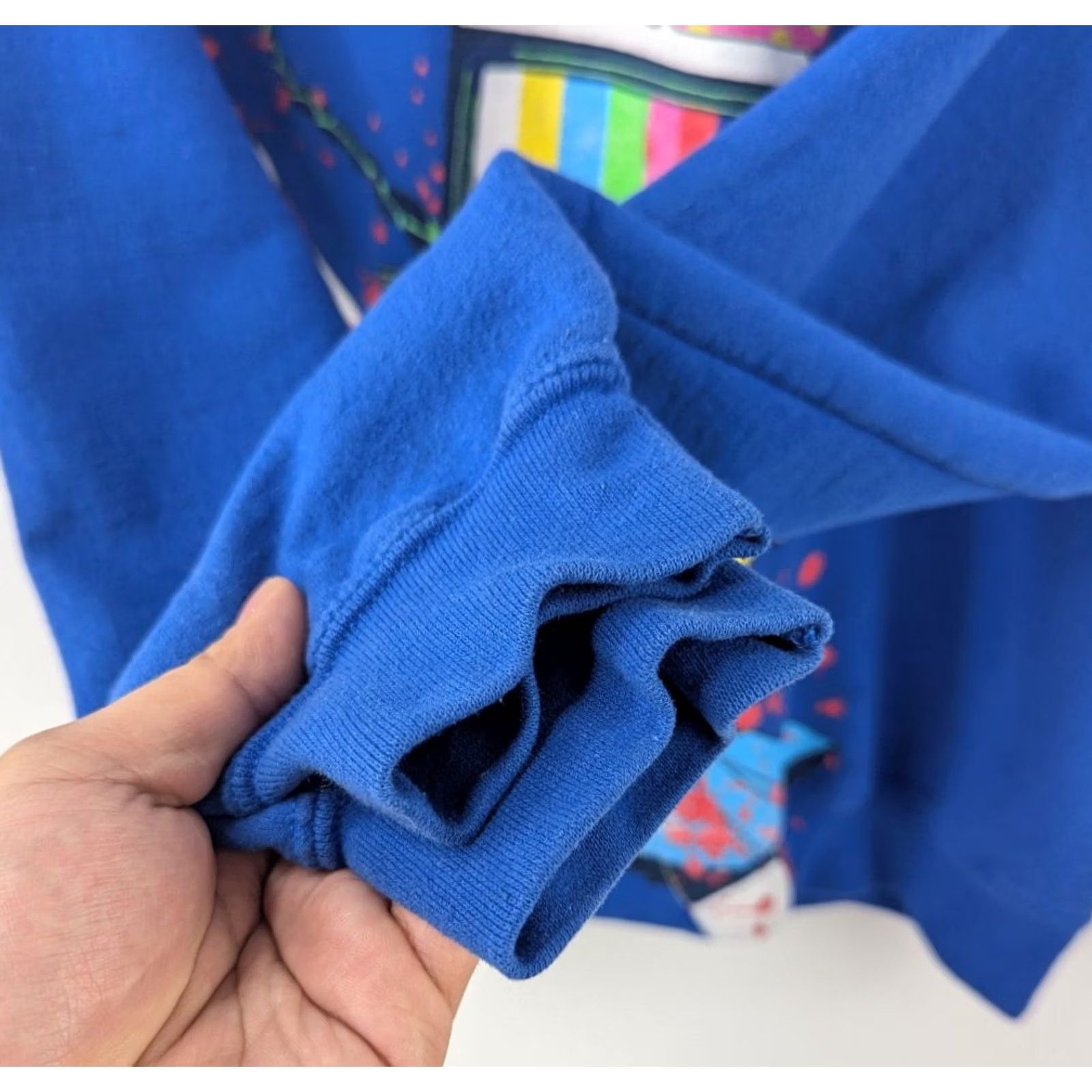 OMOCAT Omori Omocat TV Girl Sweatshirt Medium Blue Bloody Knife Anime Limited Edition Pullover Crew Neck Womens Size M / US 6-8 / IT 42-44 - 4 Thumbnail