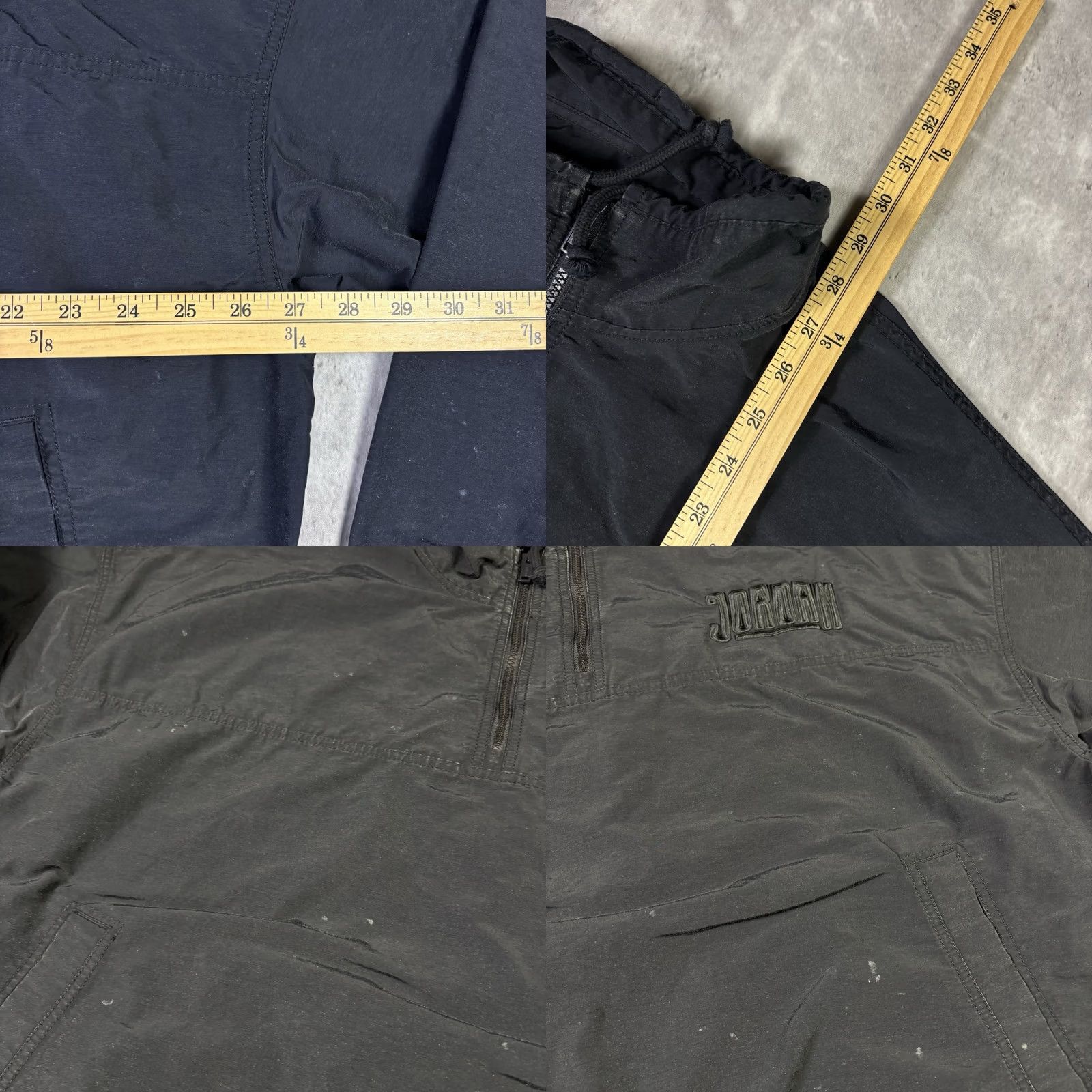Jordan Brand VINTAGE Jordan Windbreaker Jacket Q-Zip Pullover 90s Basketball XL Black Nike USA Mens# Size US XL / EU 56 / 4 - 8 Thumbnail