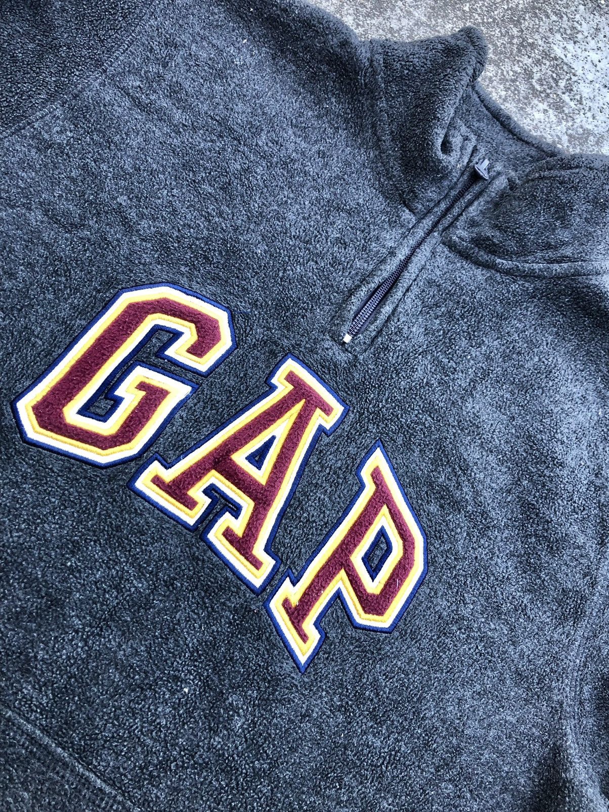Gap × Vintage VINTAGE GAP SPELLOUT 1/4 ZIPPER SWEATER Size US S / EU 44-46 / 1 - 2 Thumbnail