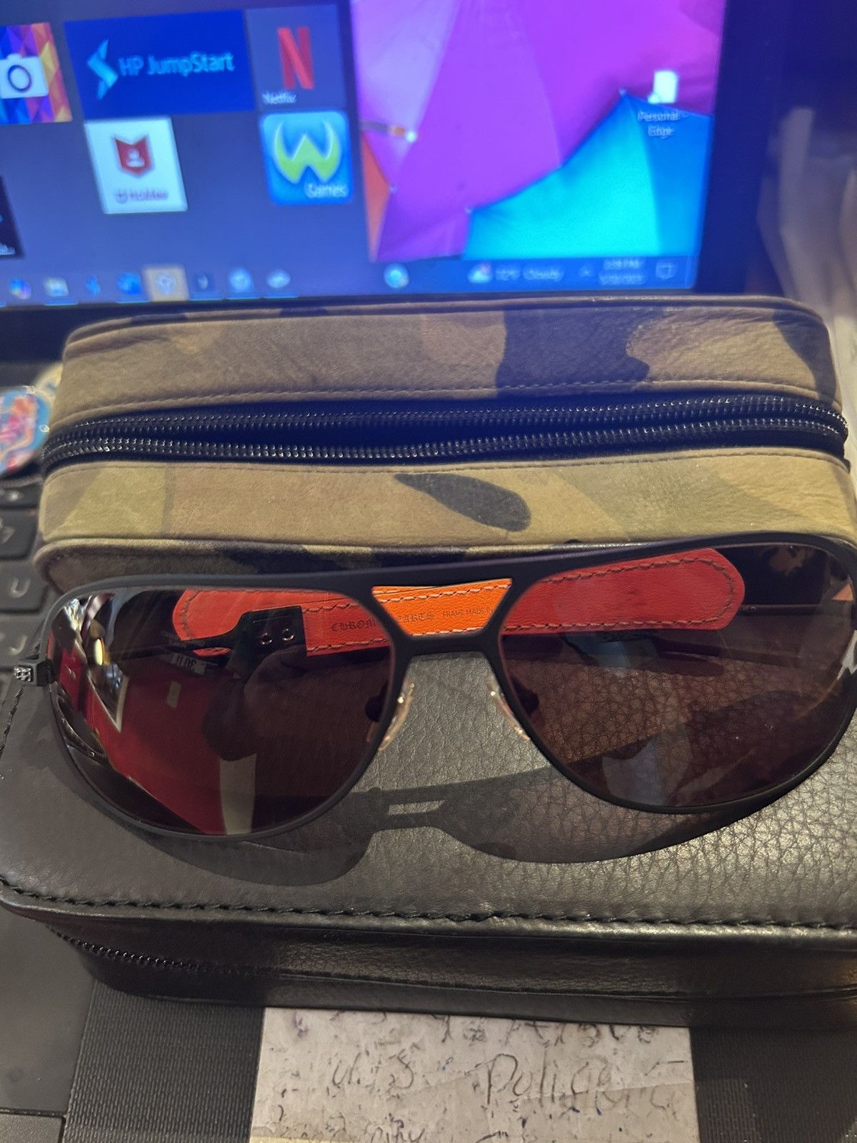 Chrome Hearts Chrome Heart sunglasses vintage . Jo Jo aviators with case . Size 34 - 3 Thumbnail