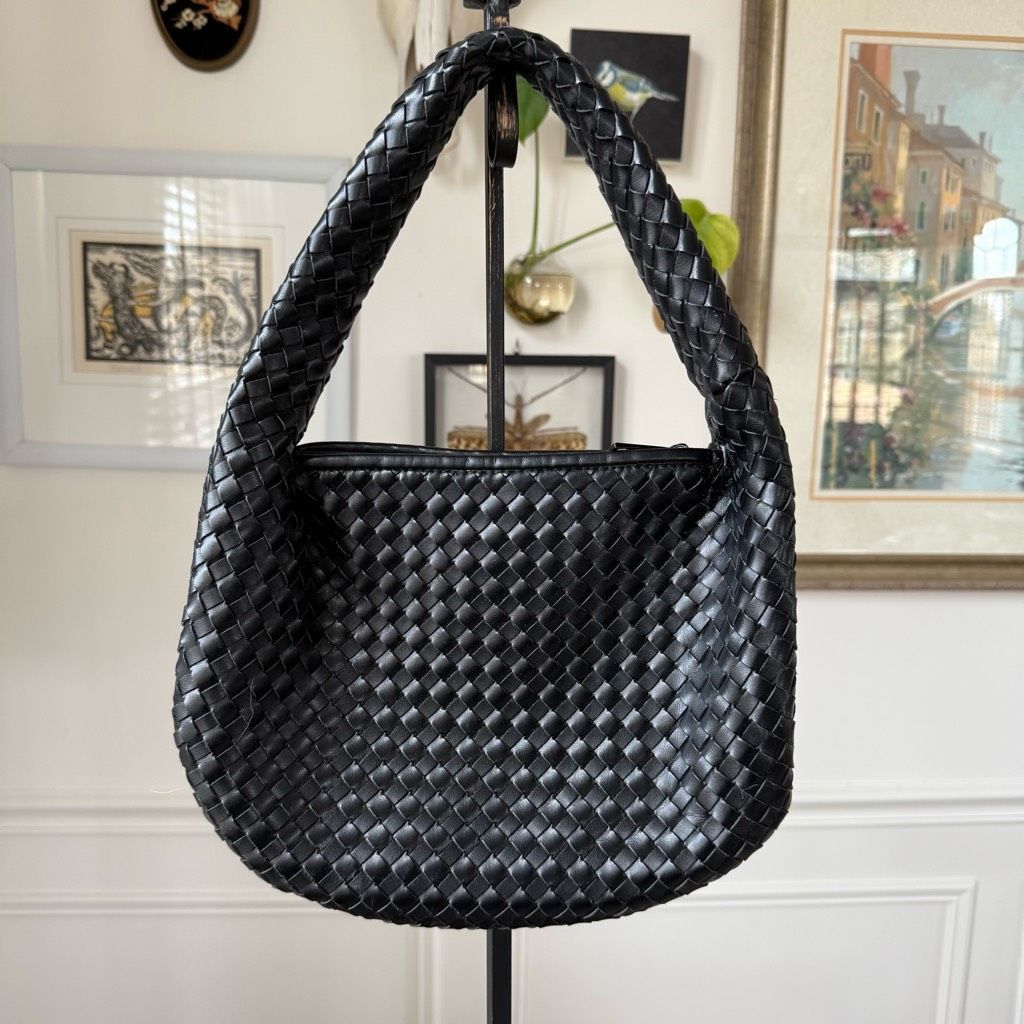 Other NA-KD Woven Rounded Bag Purse Black Faux Leather Size ONE SIZE - 3 Thumbnail