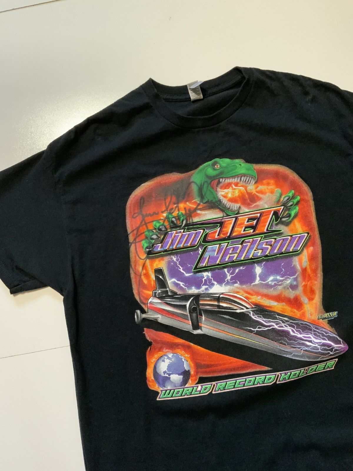Other Jim “Jet” Neilson World Record Holder Autographed T-Shirt Size US XL / EU 56 / 4 - 3 Thumbnail