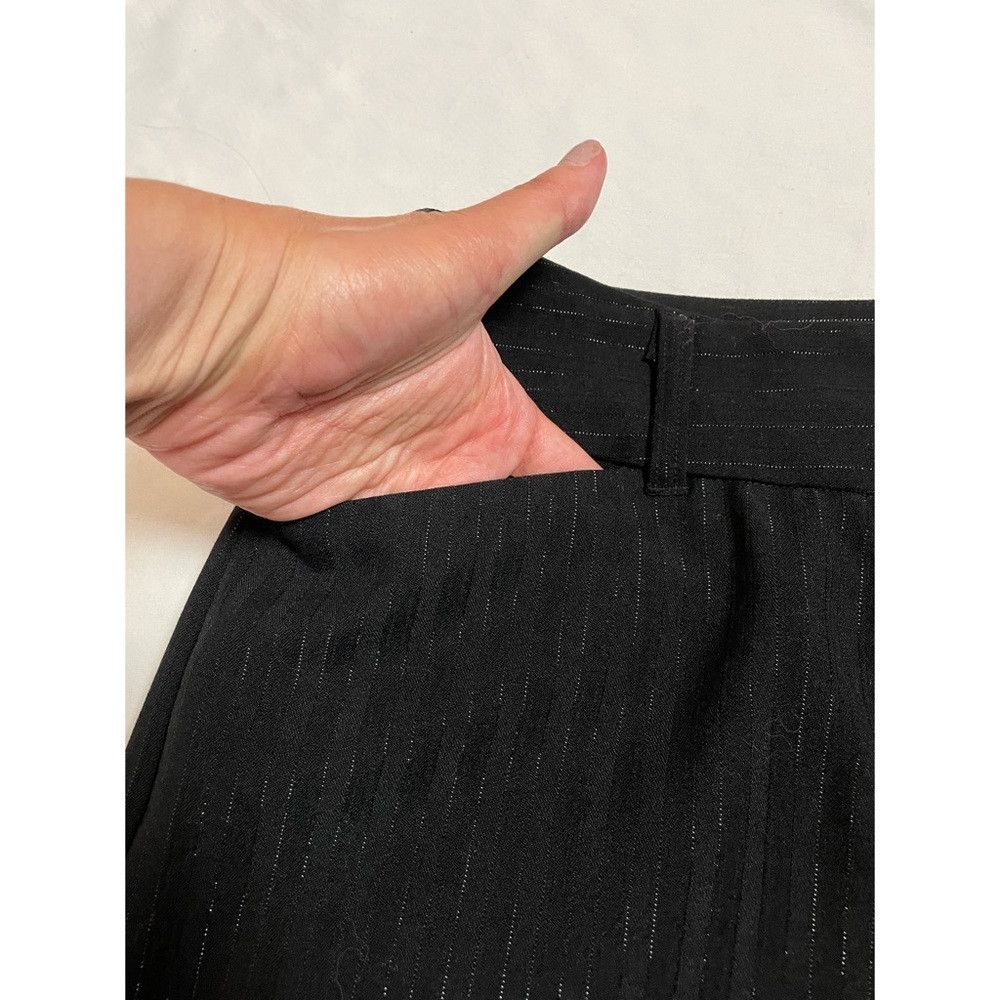 Chicos Chico's Black Metallic Stripe Elegant Damon Pants Size 2 US Size 36" / US 14 / IT 50 - 6 Thumbnail