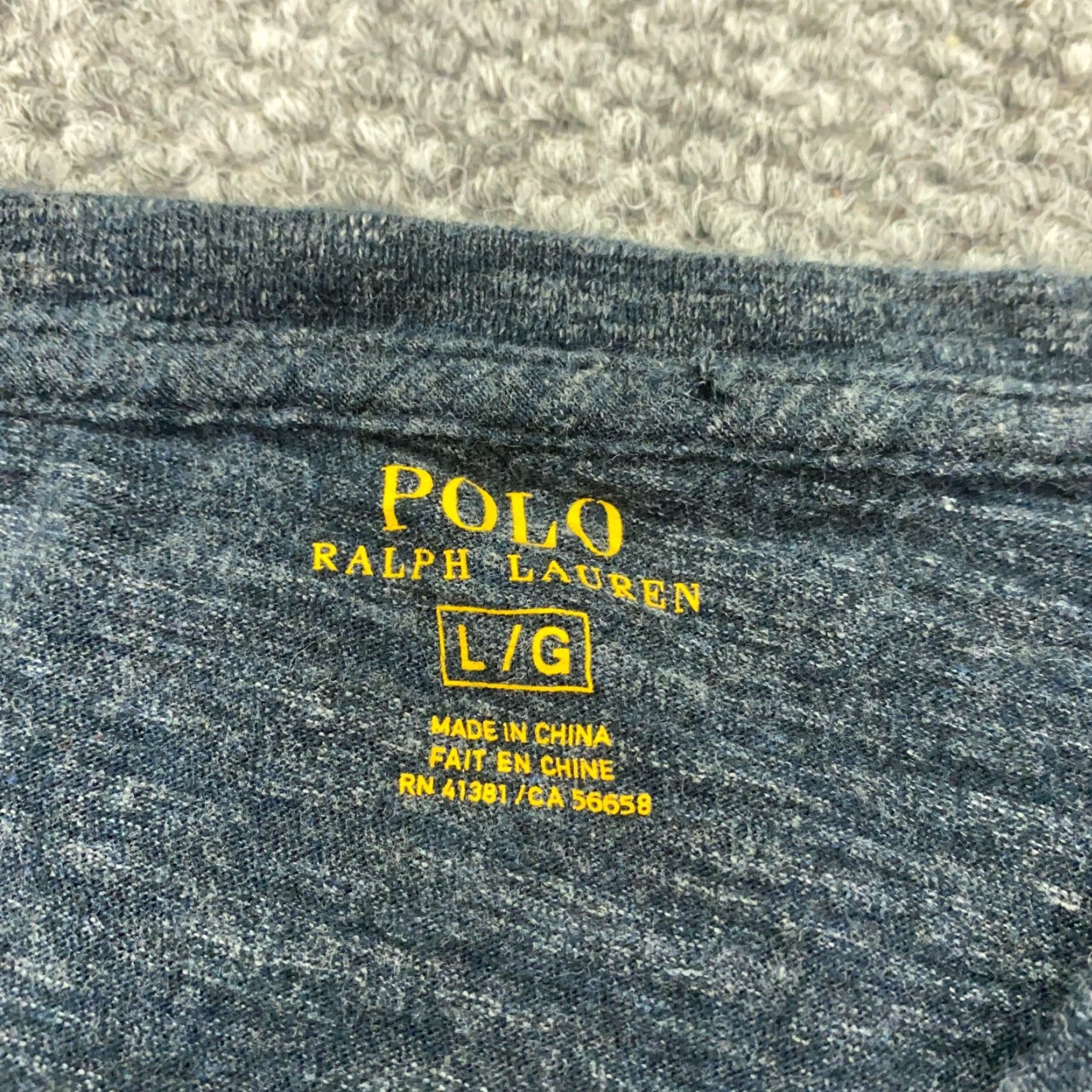 Polo Ralph Lauren Polo Ralph Lauren Mens Shirt Long Sleeve Gray Heather Embroidered Pony Crew Neck L Large Cotton Jersey Polo Ralph Lauren Mens Shirt (US) Size US L / EU 52-54 / 3 - 3 Thumbnail