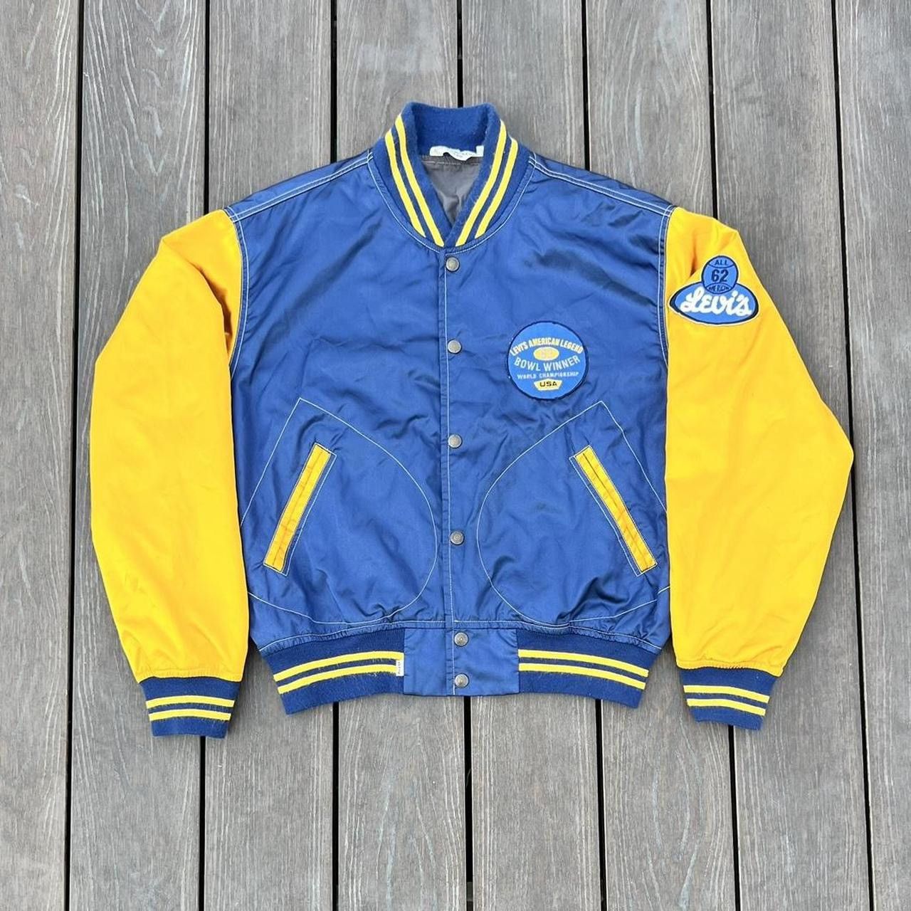 Levi's Levi's Strauss & CO Since 1850 USA Bowling Jacke Size US M / EU 48-50 / 2 - 2 Thumbnail