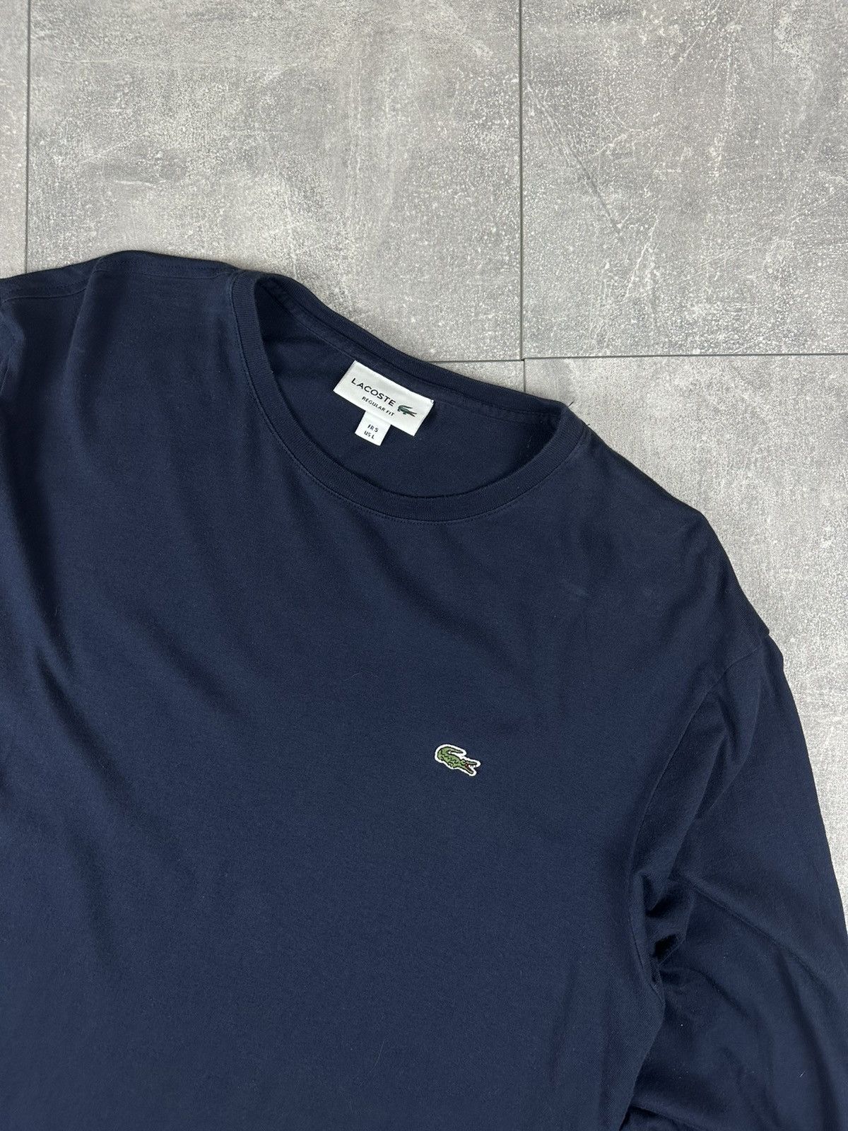 Lacoste Lacoste Small Logo Luxury Blue Long Sleeve Size US L / EU 52-54 / 3 - 2 Thumbnail