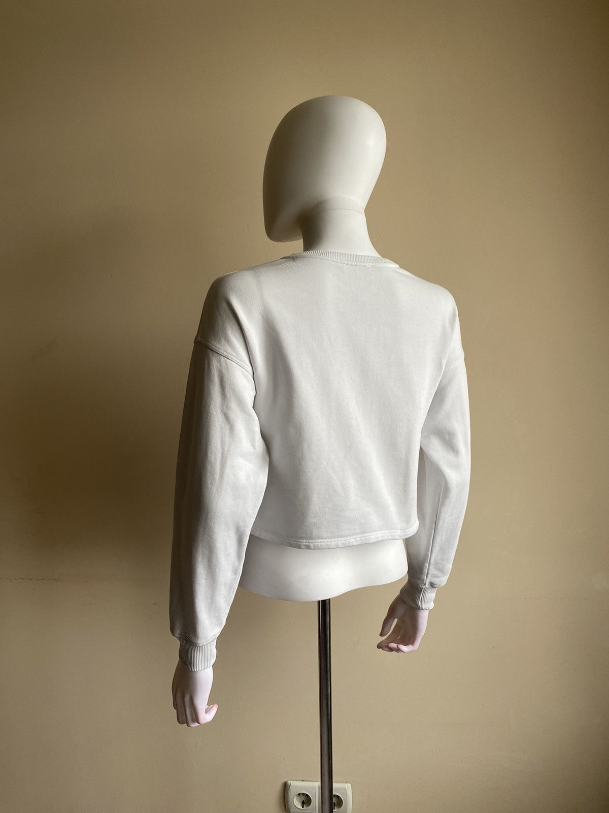Chloe Chloe Womens White Cropped Sweatshirt Size 12 Size M / US 6-8 / IT 42-44 - 7 Thumbnail