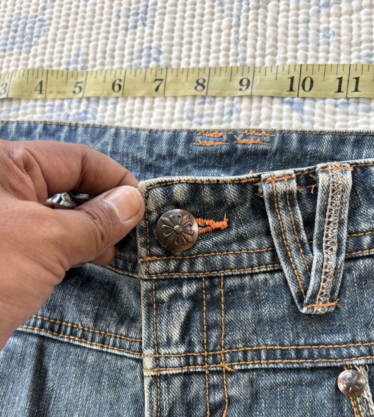Japanese Brand Japanese Genes Native American Embroidered Bootcut Y2K Jeans Size US 32 / EU 48 - 14 Thumbnail