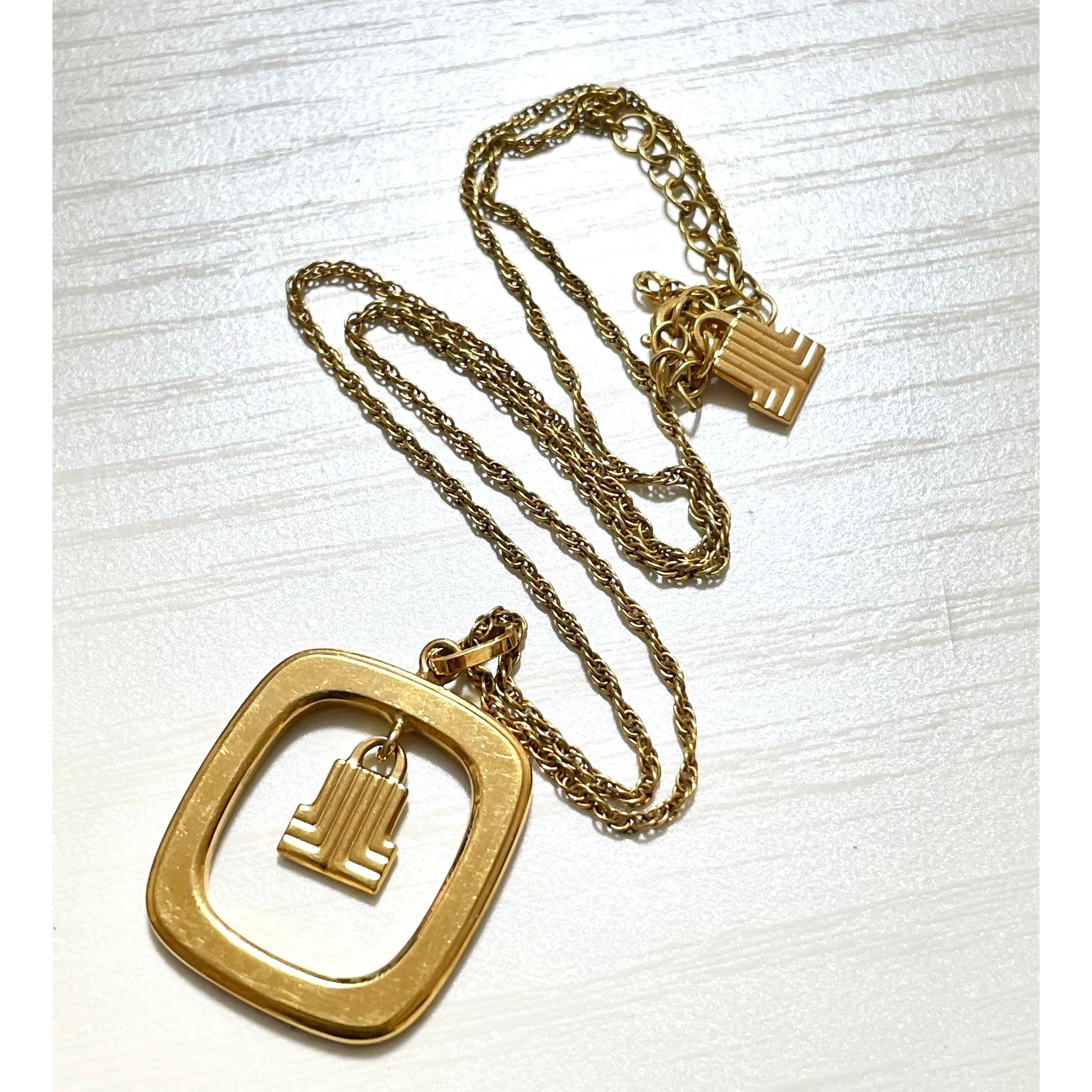 Lanvin Vintage LANVIN golden skinny chain necklace with square top Size ONE SIZE - 7 Thumbnail