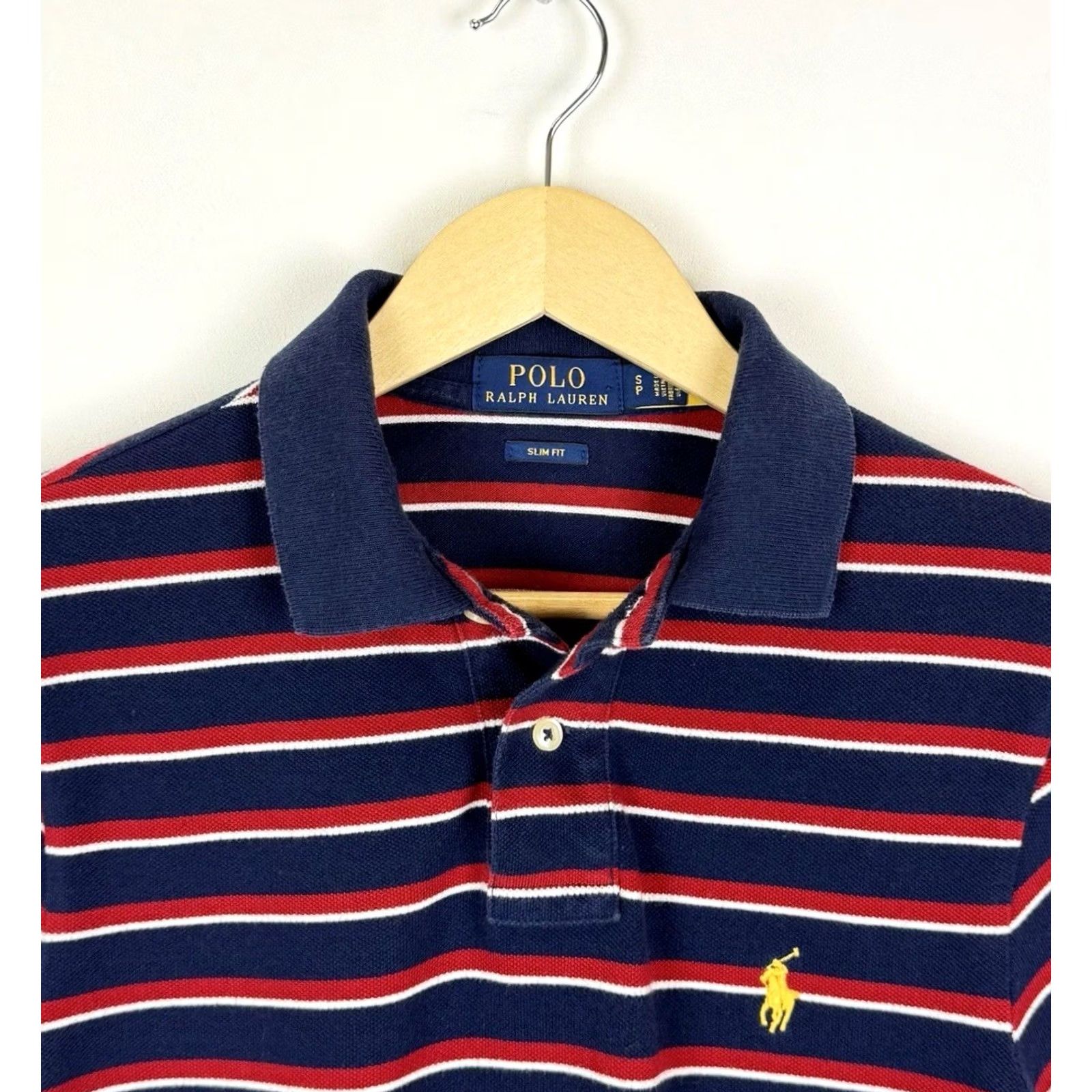 Polo Ralph Lauren Ralph Lauren Polo Shirt Men's Size S Short Sleeve Top Striped Blue Red White GG Size US S / EU 44-46 / 1 - 2 Thumbnail