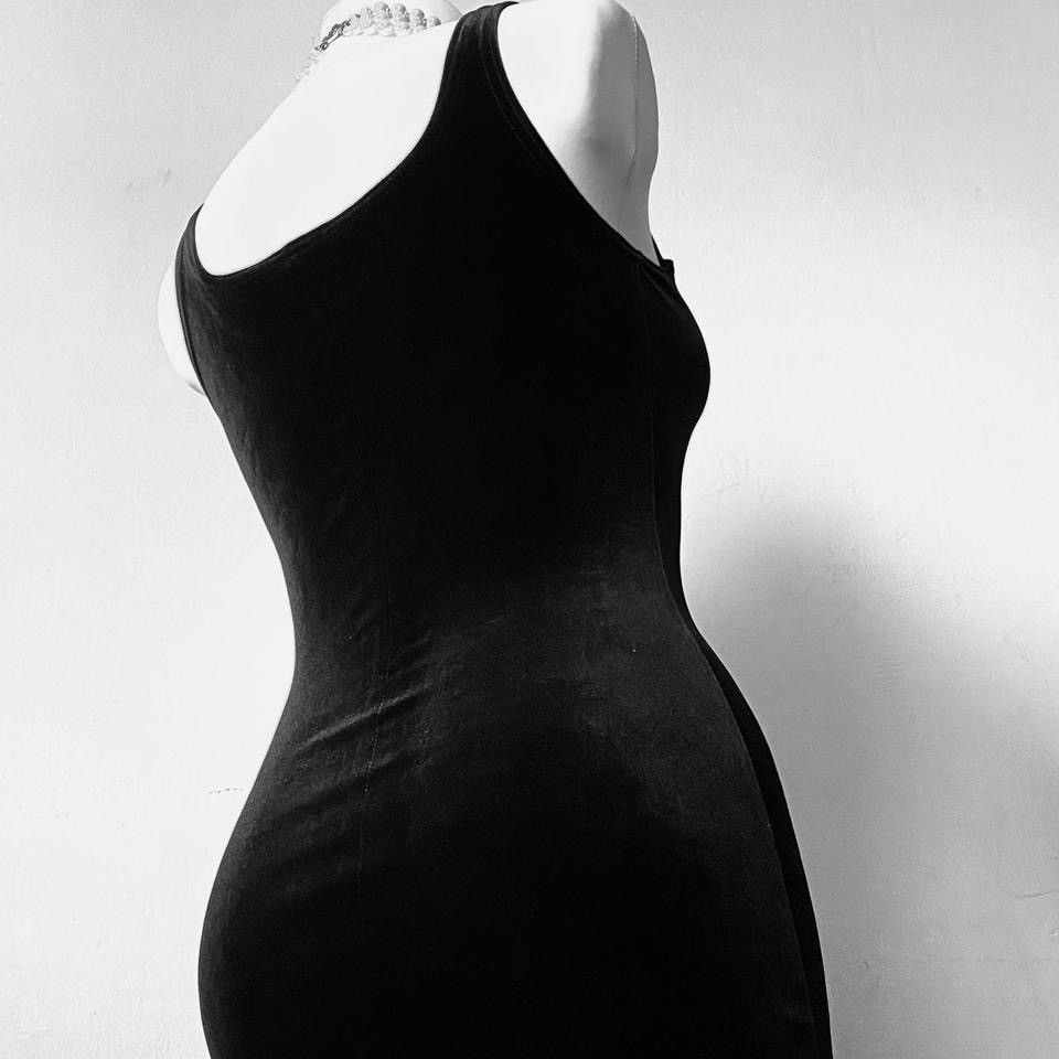 Vintage Vampira black velvet maxi dress Size S / US 4 / IT 40 - 3 Thumbnail