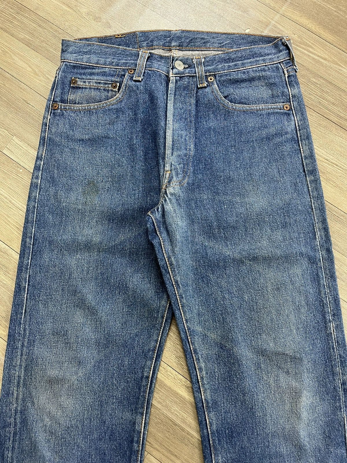 Levi's Vintage Clothing 🇺🇸1970s Vintage Levis 501 USA 30x36 Blue Straight Leg Jeans Size US 30 / EU 46 - 2 Thumbnail
