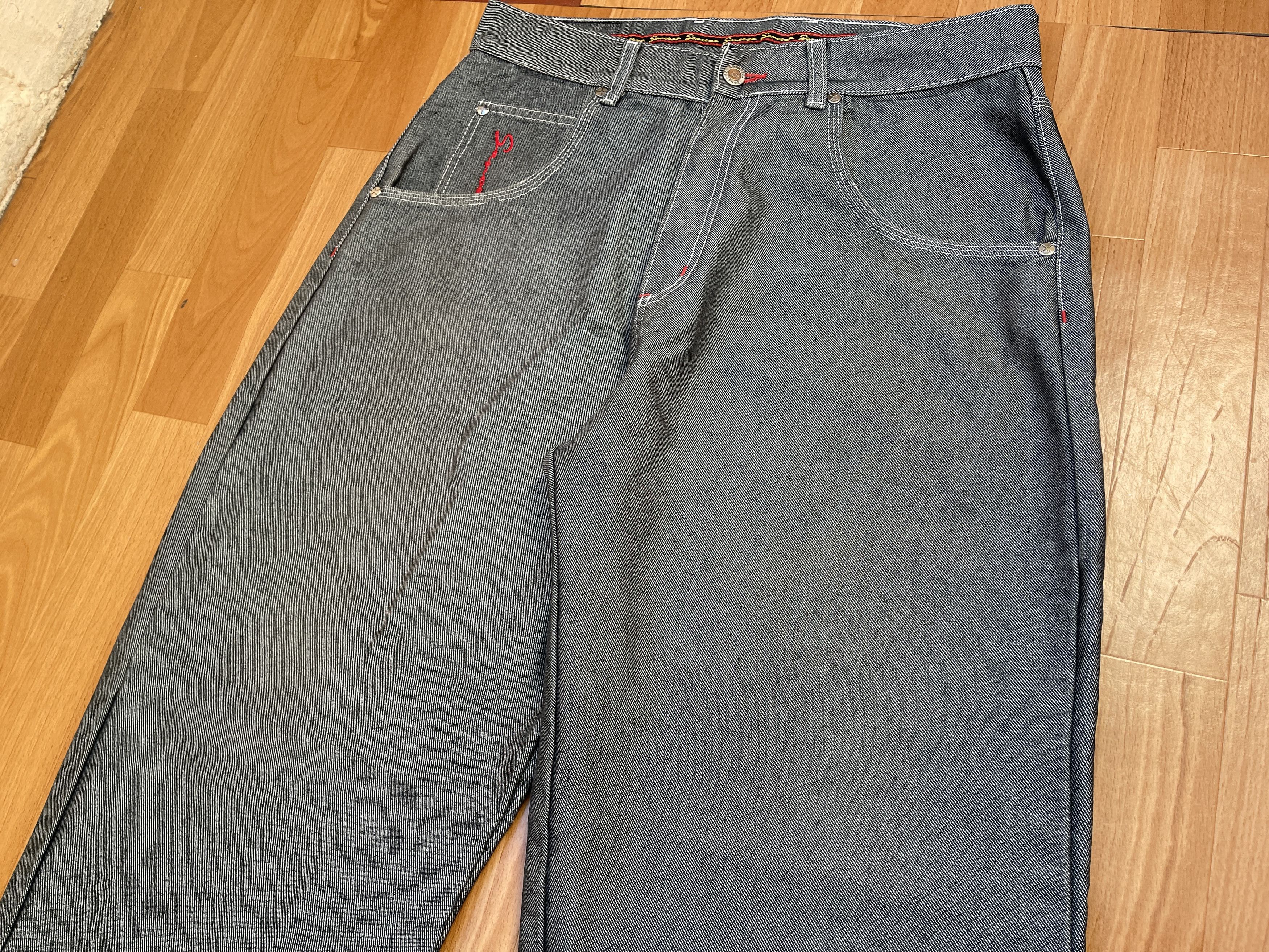 Other Sancezz jeans, shiny, vintage baggy, silver, metallic Y2K 32 Size US 32 / EU 48 - 10 Thumbnail