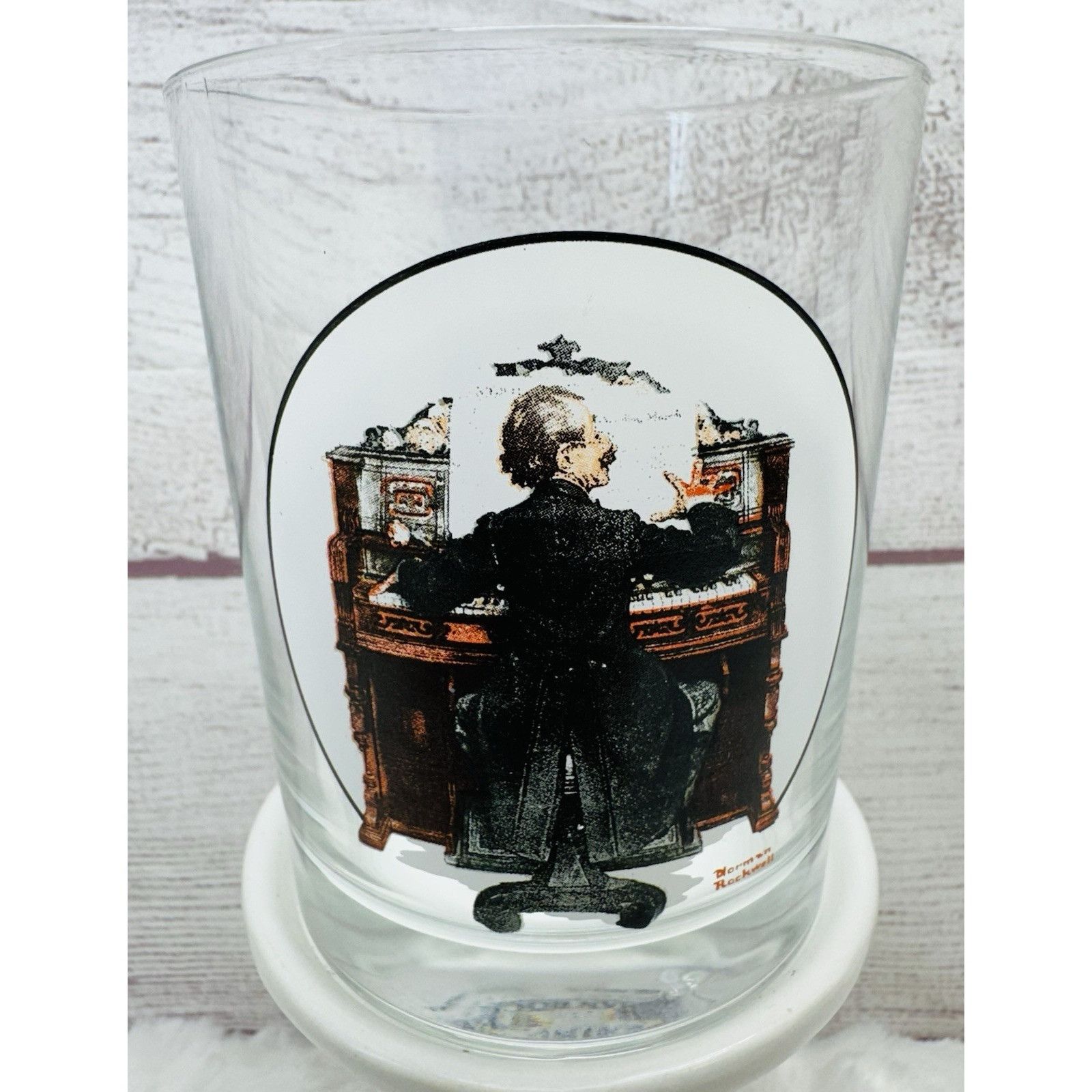 Other Norman Rockwell Saturday Evening Post "WEDDING MARCH" Glass Size ONE SIZE - 1 Thumbnail