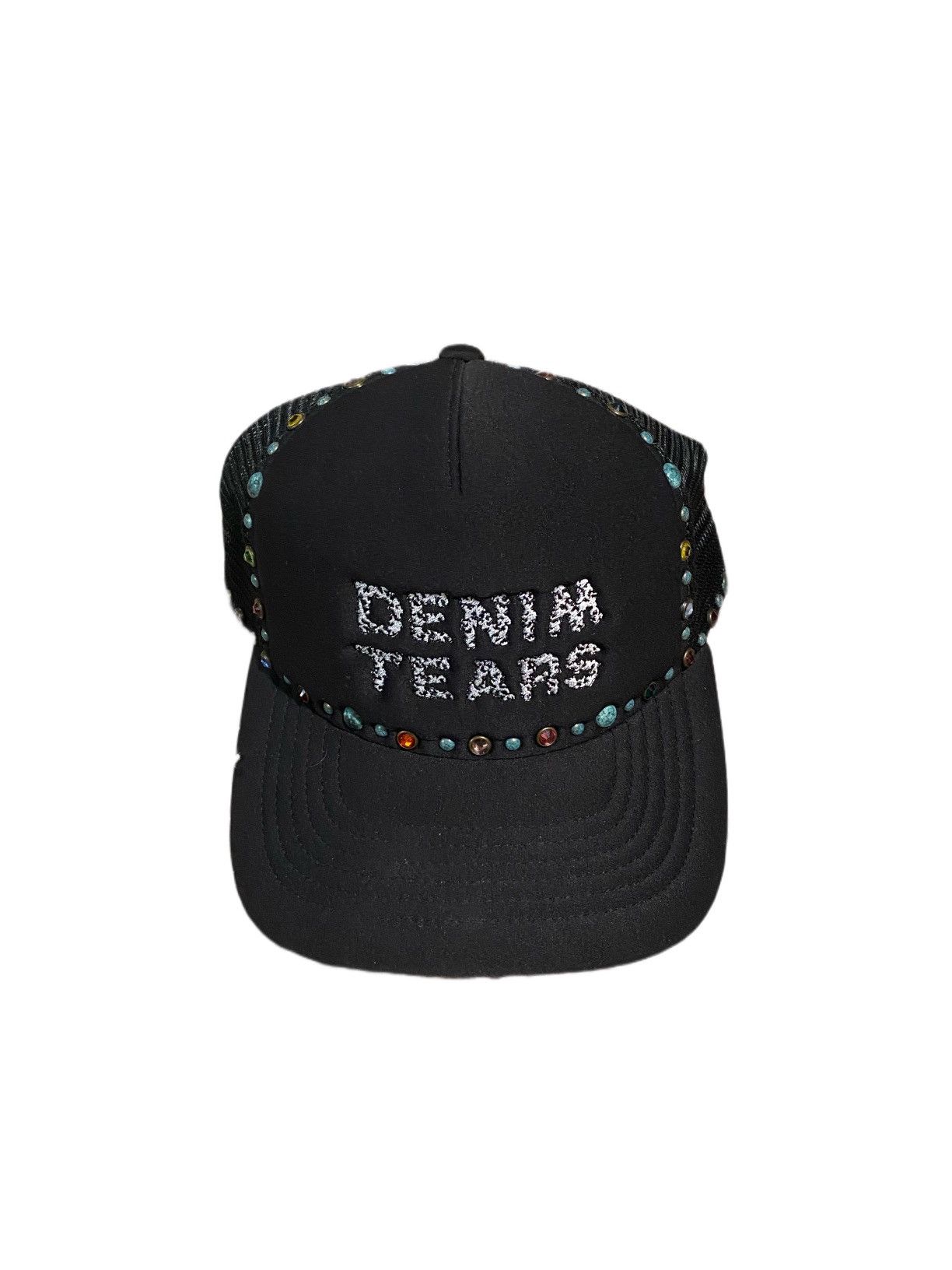 DENIM TEARS DENIM TEARS Rhinestone Wreath Trucker Hat | Grailed
