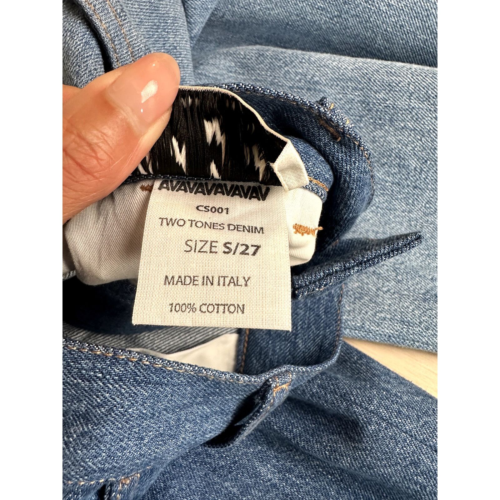 AVAVAV AVAVAV Smock Detail Wide Blue Denim - Size S - NEW Size 27" / US 4 / IT 40 - 7 Thumbnail