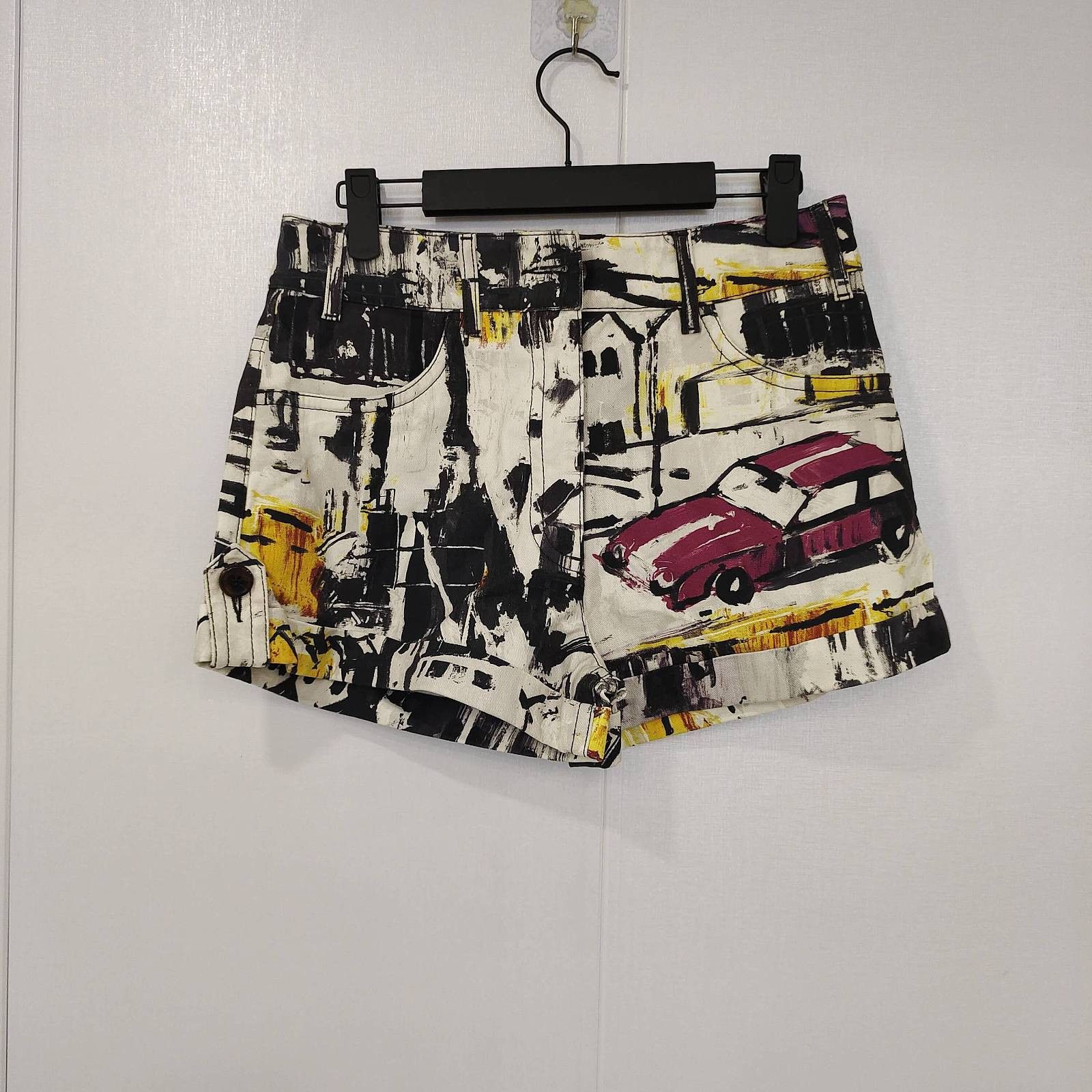 Prada Prada Graphic Print Shorts Size 26 Size 26" / US 2 / IT 38 - 1 Thumbnail
