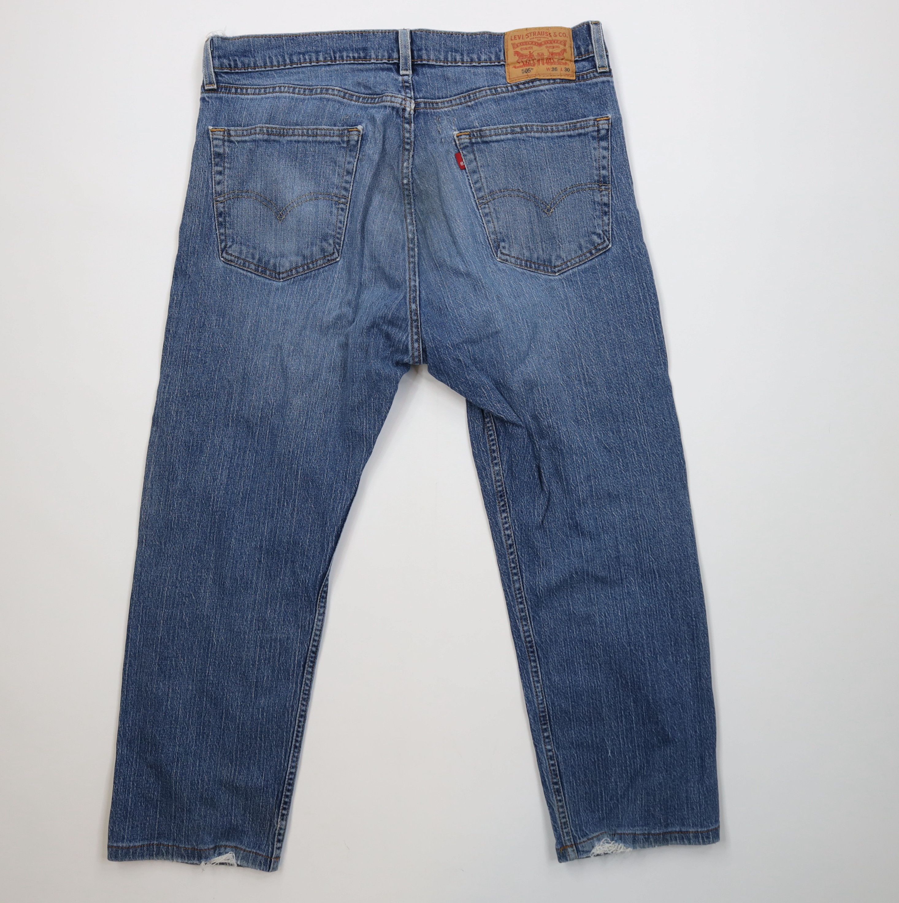 Levi's Vintage Y2K Levis 505 Regular Fit Straight Leg Denim Jeans Size US 36 / EU 52 - 13 Thumbnail