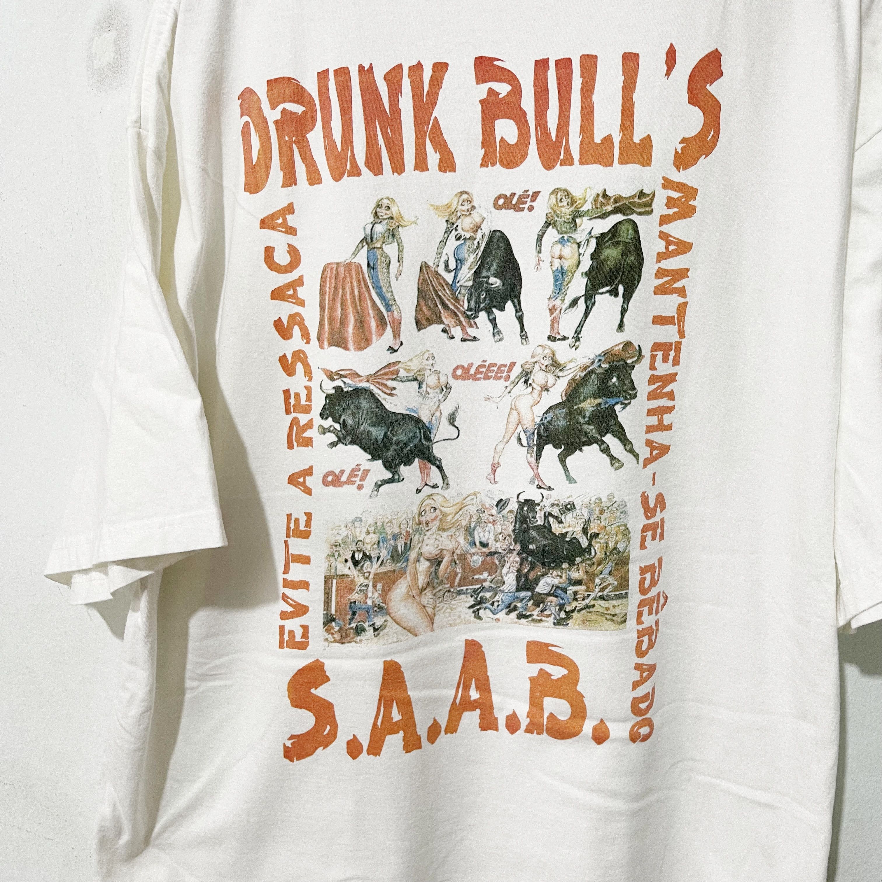 Vintage Vintage 1999 Drunk Bulls T-Shirt Size US XL / EU 56 / 4 - 2 Thumbnail