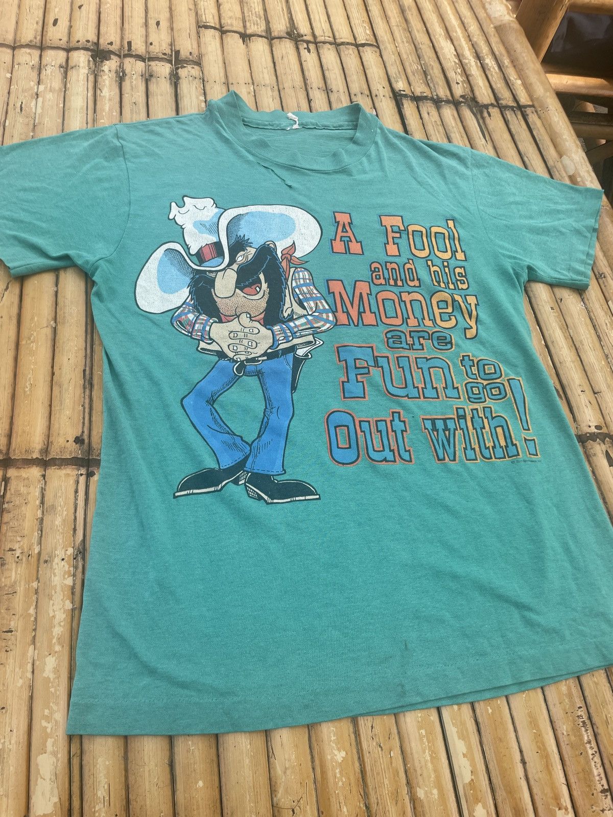 Vintage Vintage Cartoon A Fool and his Money are Fun to go out with! Size US M / EU 48-50 / 2 - 5 Thumbnail