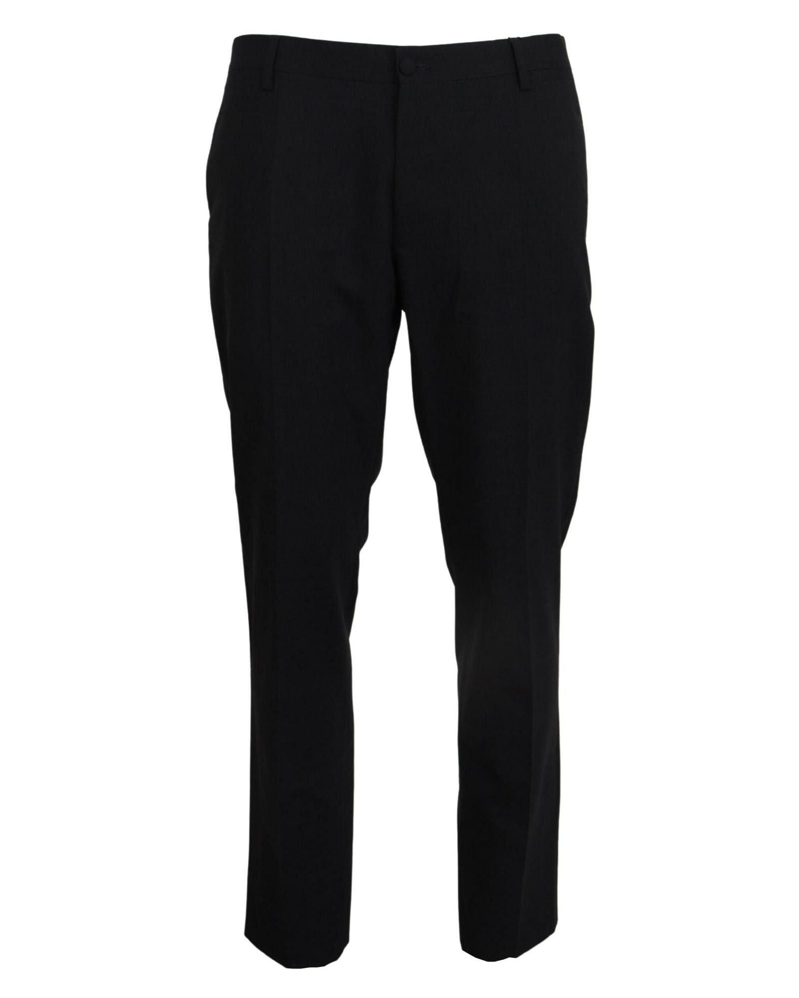 Image of Dolce Gabbana Wool Stretch Formal Pant in Grey, Men's (Size 38)