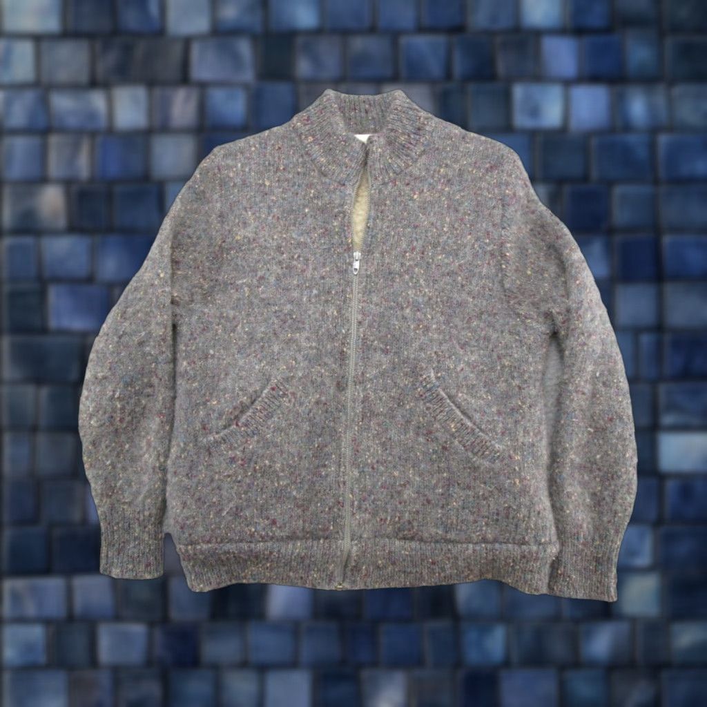 Vintage VINTAGE Winona Knit Sherpa Lined Full Zip Sweater Jacket Women's Size L Gray Read Size L / US 10 / IT 46 - 1 Thumbnail